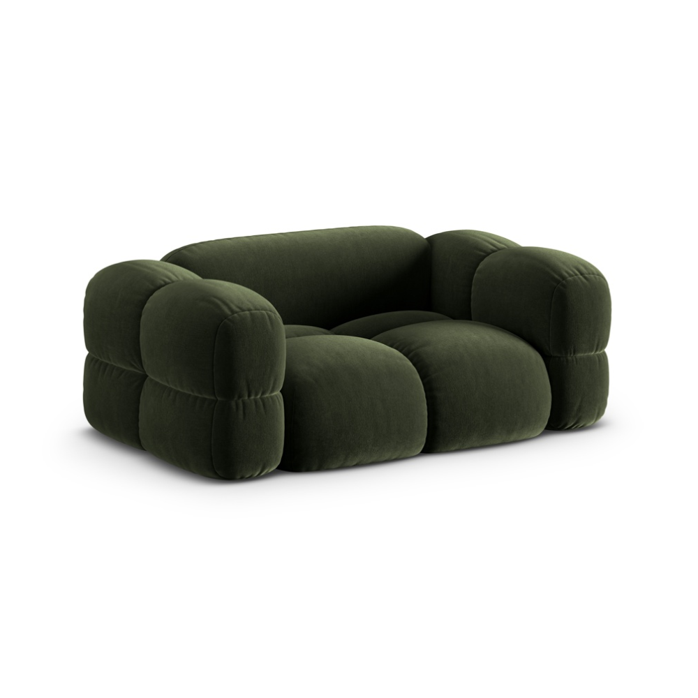 Sofa 2-osobowa aksamitna LORETTO zielony