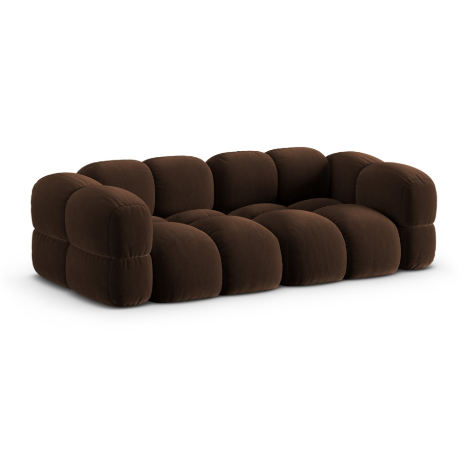 Sofa 4-osobowa aksamitna LORETTO czekoladowy