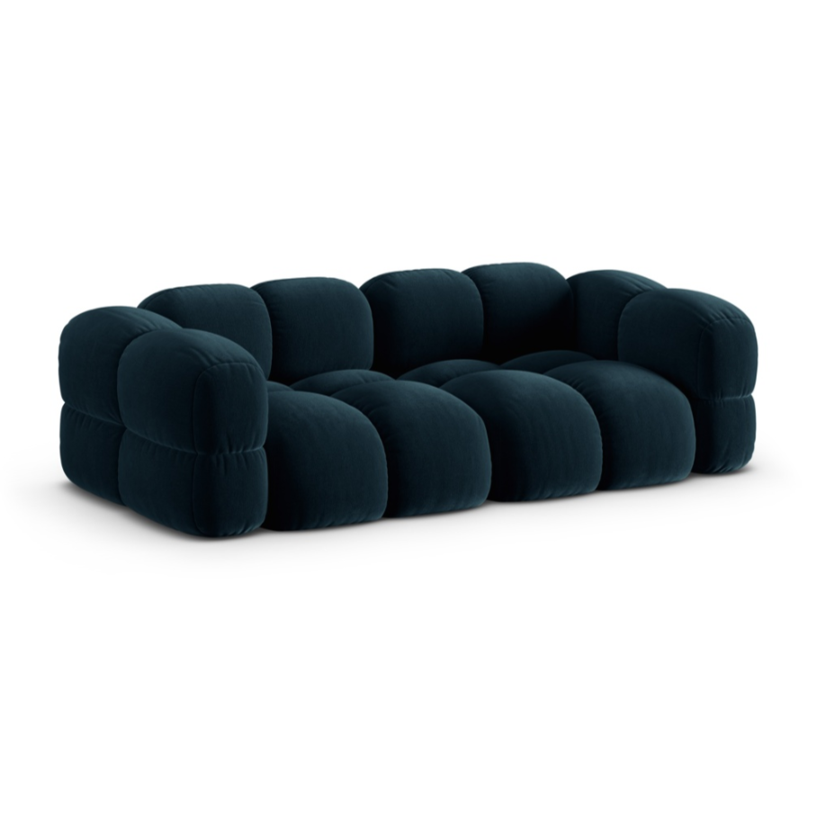 Sofa 4-osobowa aksamitna LORETTO petrol