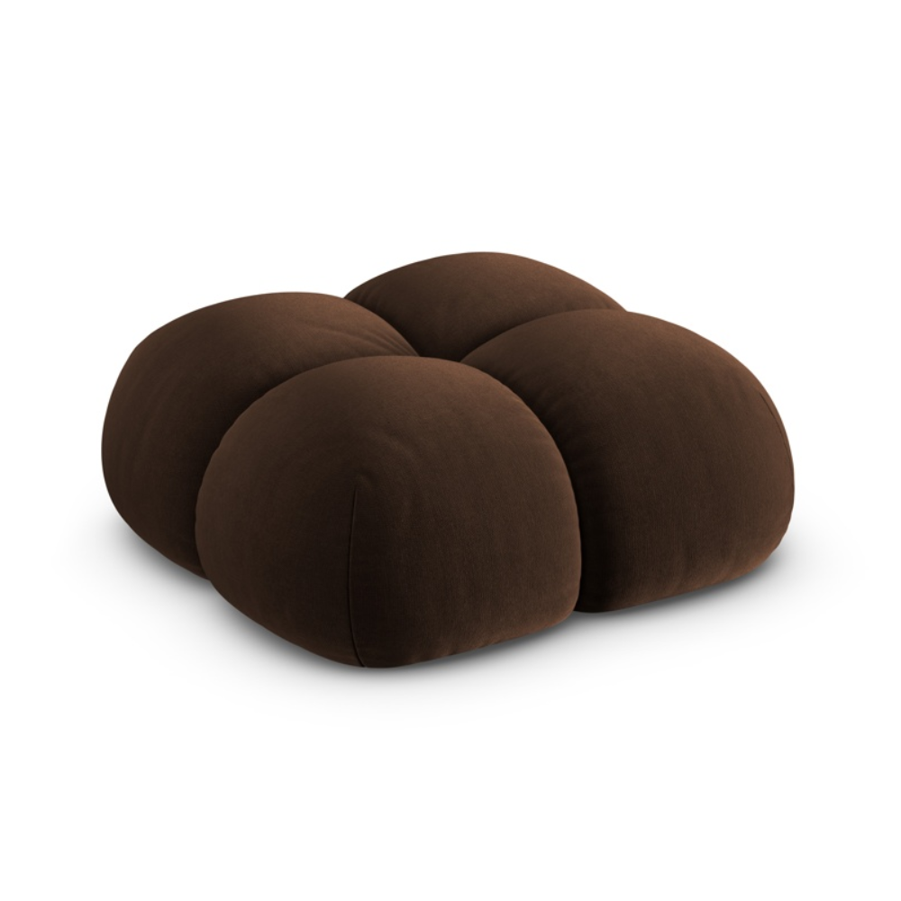 Samt Pouf LORETTO schokoladenbraun