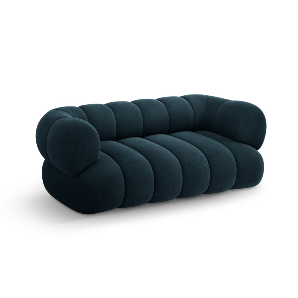 Sofa 2-osobowa aksamitna KOGE petrol