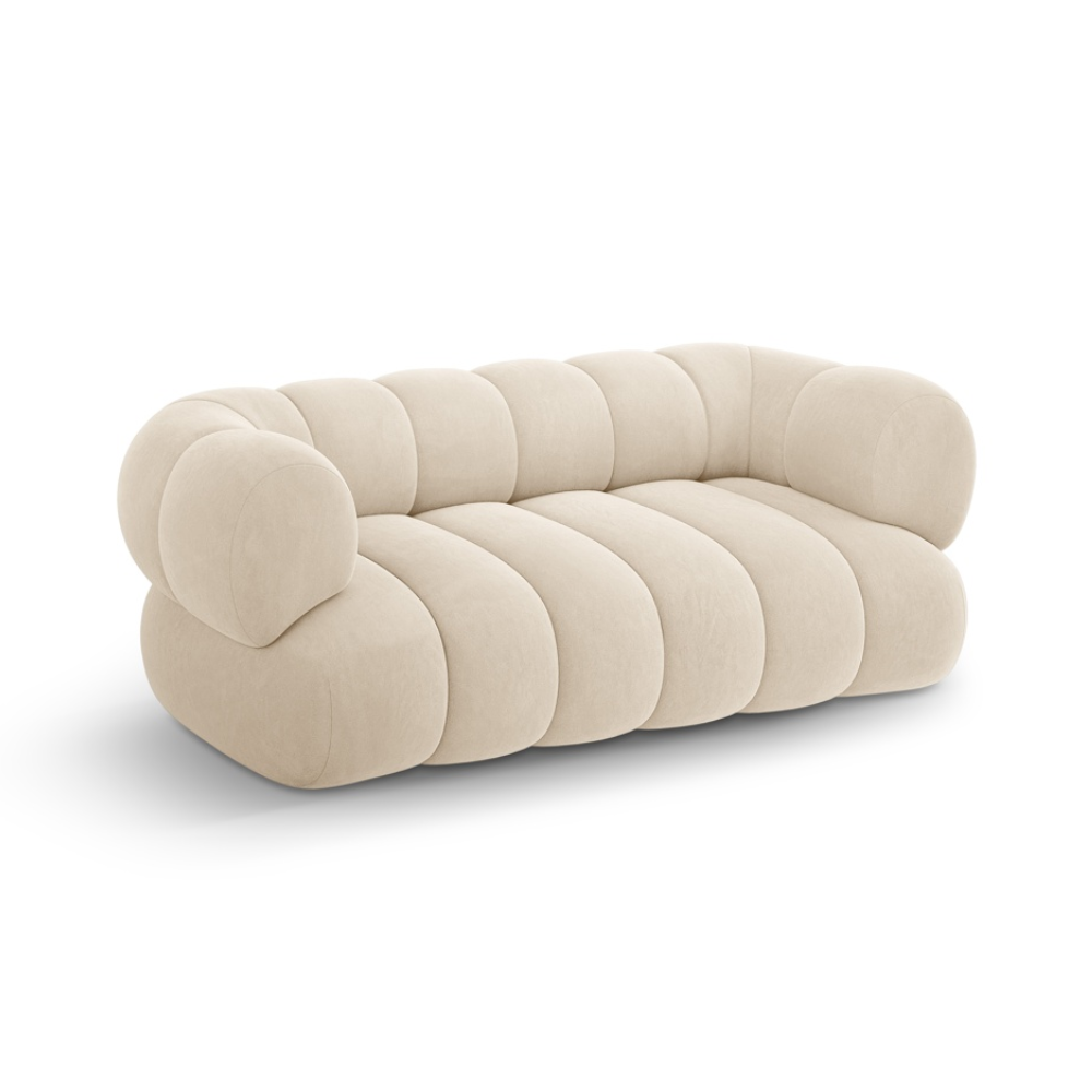 Sofa 2-osobowa aksamitna KOGE beżowy