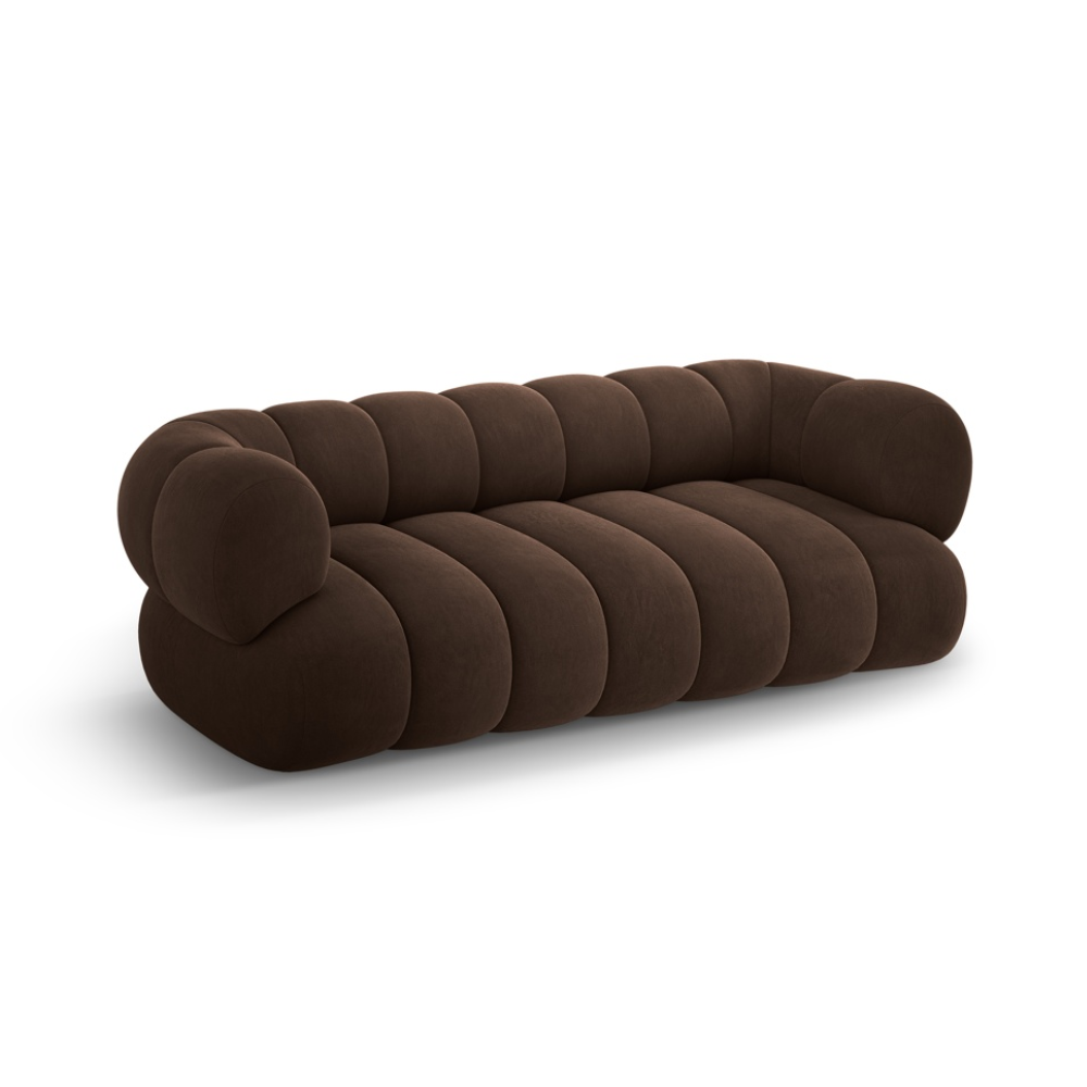 Sofa 3-osobowa aksamitna KOGE czekoladowy