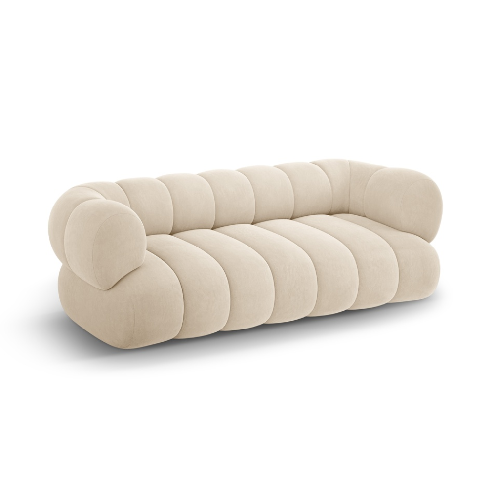 Sofa 3-osobowa aksamitna KOGE beżowy