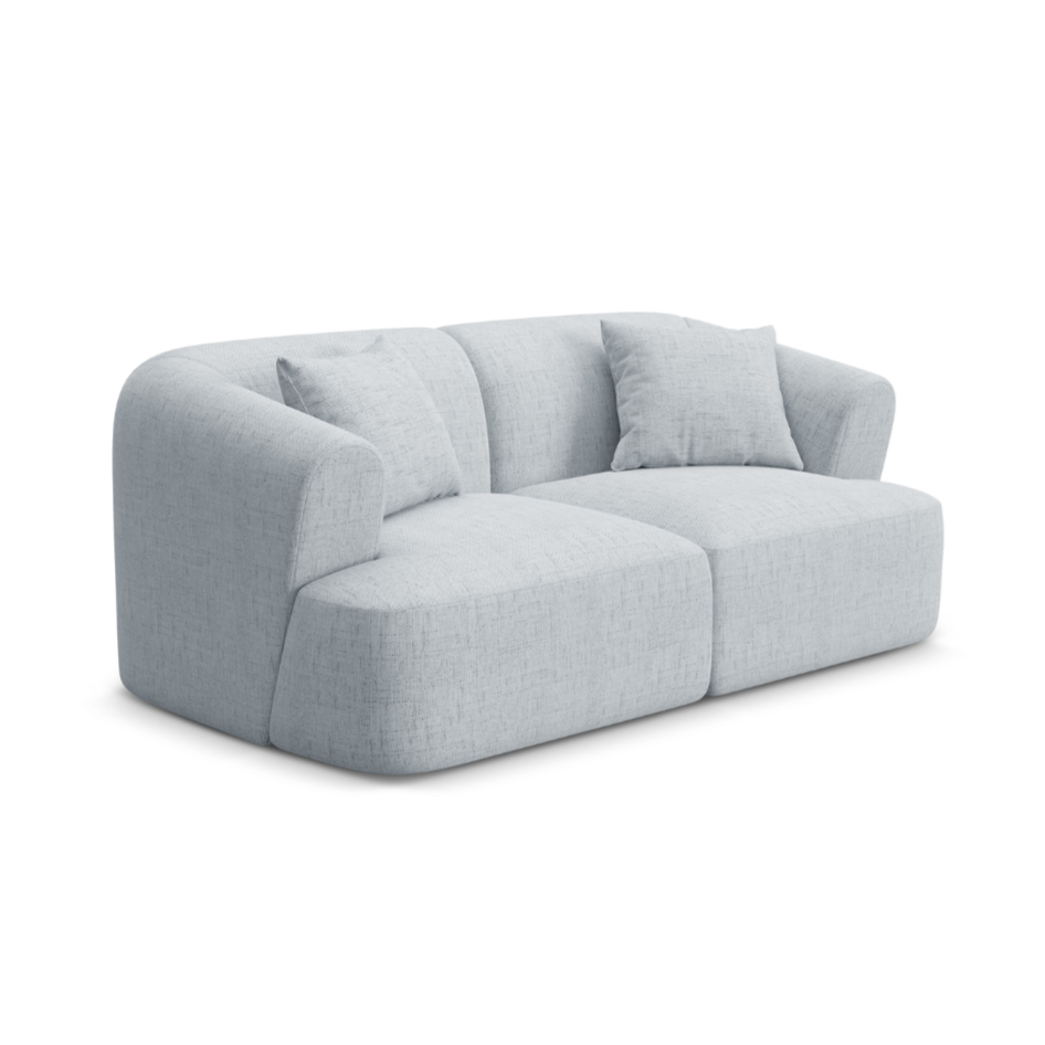 Sofa 2-osobowa CAMPI jasnoszary szenil