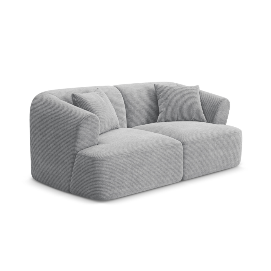Sofa 2-osobowa CAMPI jasnoszary sztruks