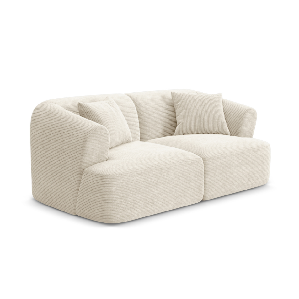 Sofa 2-osobowa CAMPI kremowy sztruks