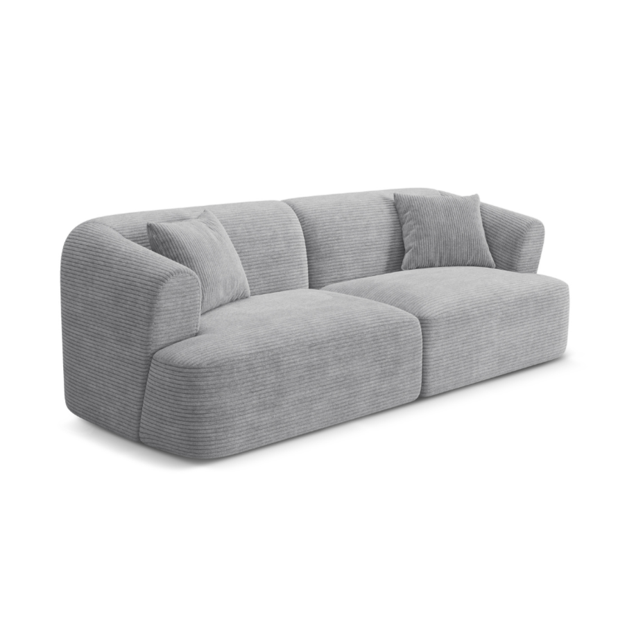 Sofa 3-osobowa CAMPI jasnoszary sztruks