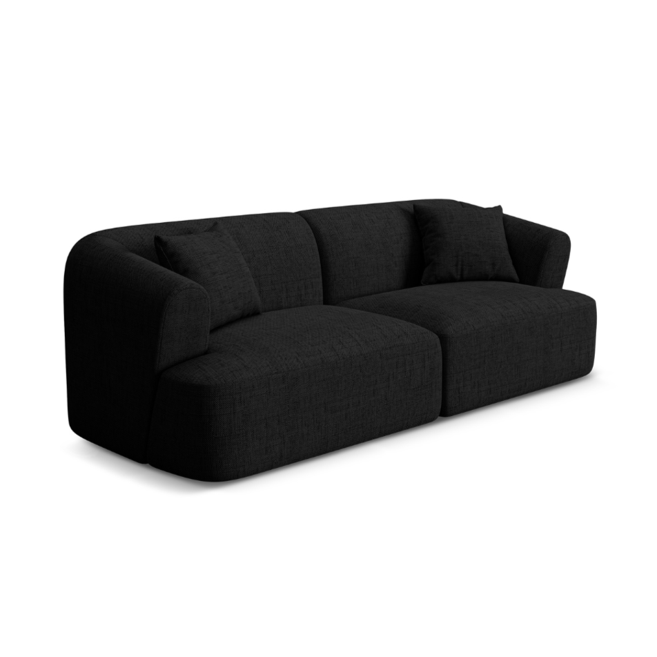 Sofa 3-osobowa CAMPI czarny szenil
