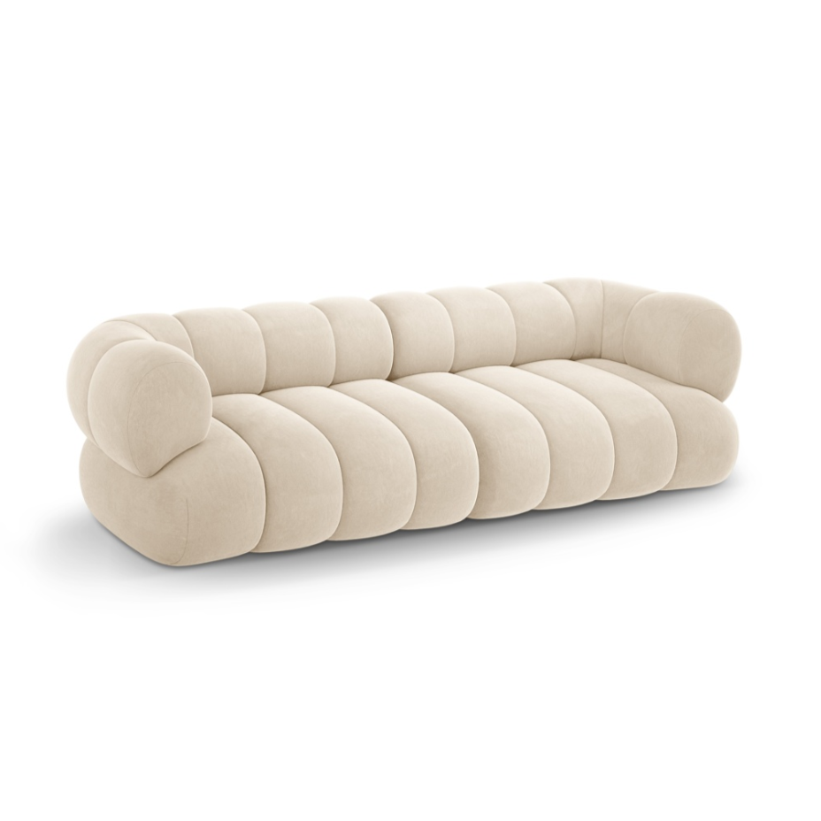 Sofa aksamitna 4-osobowa KOGE beżowy