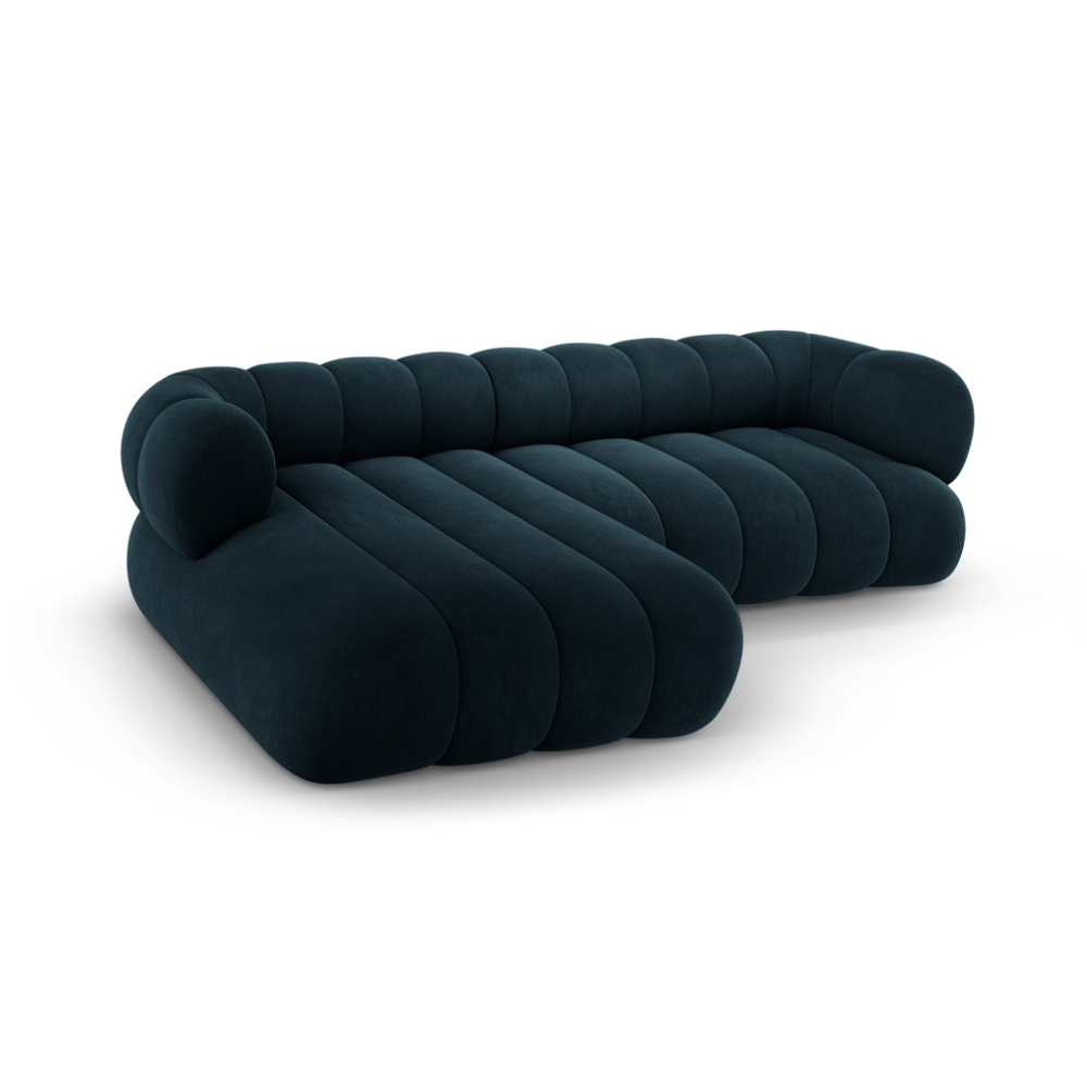 Samt-Ecksofa für 5 Personen links KOGE petrol