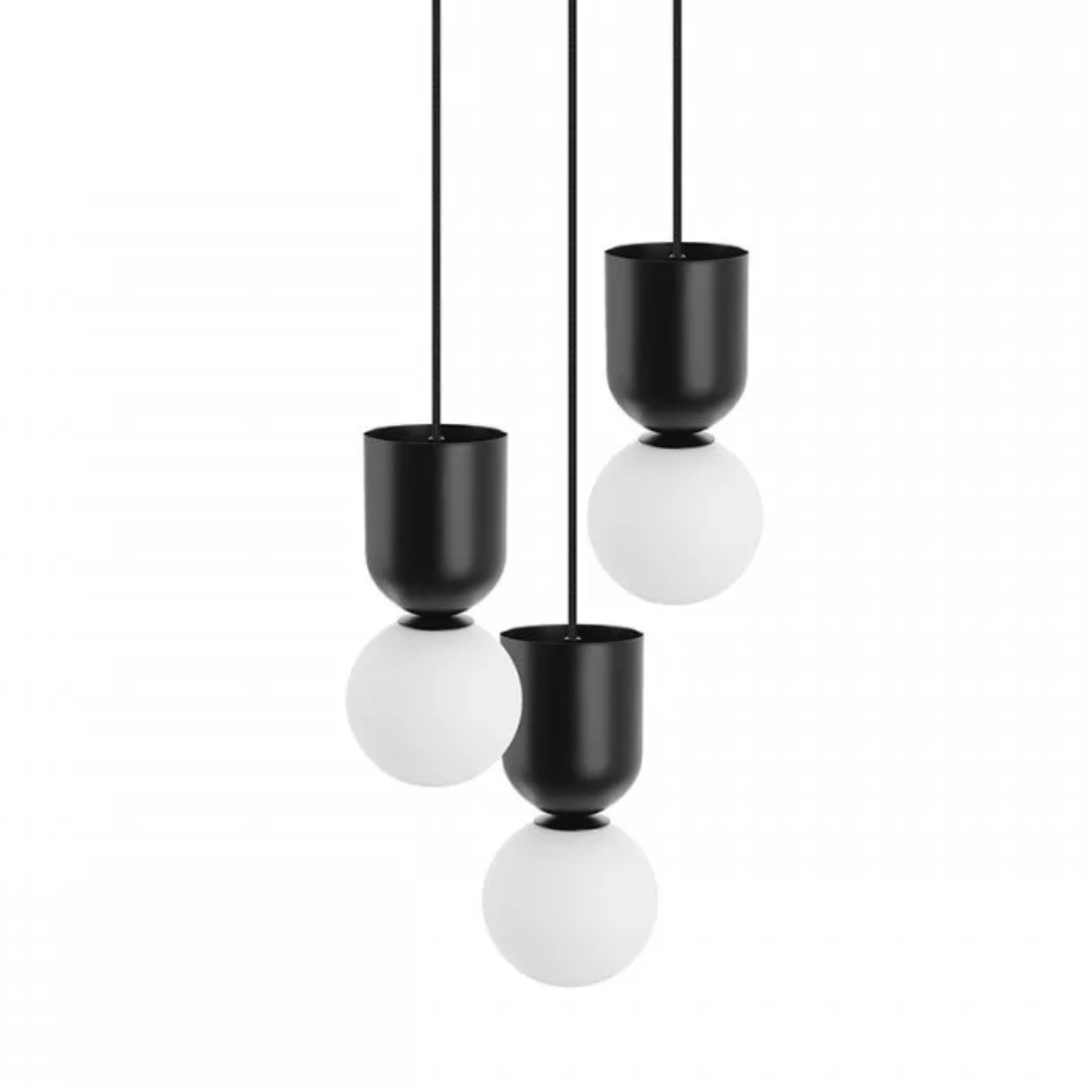 LUOTI 3P black pendant lamp