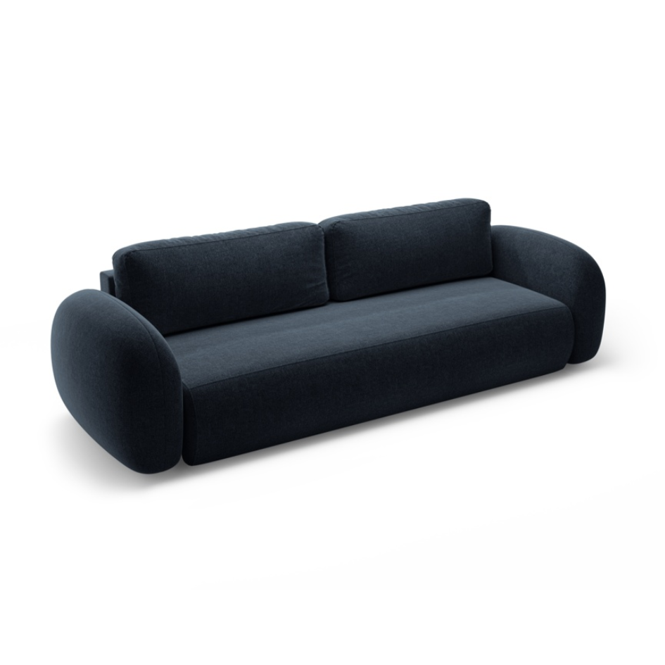 Sofa z funkcją spania 3-osobowa TONALE granatowy