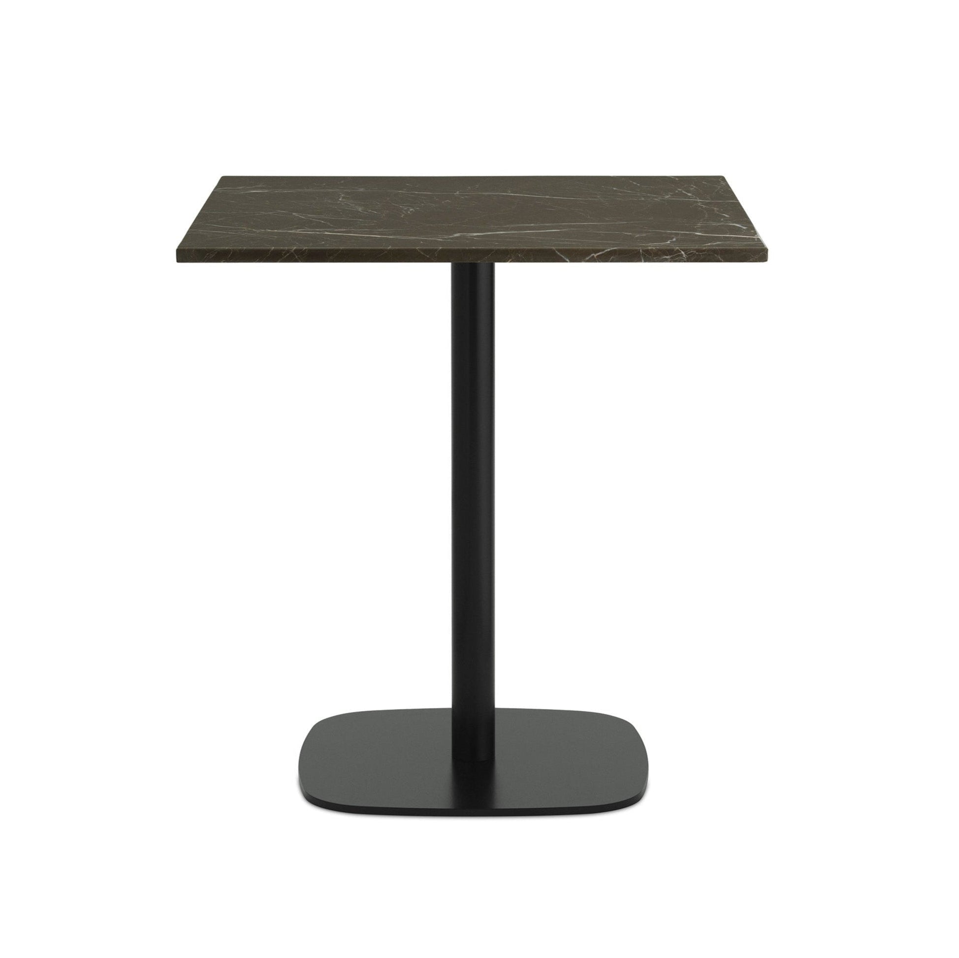 Coffee table square form marble coffee top with a black base