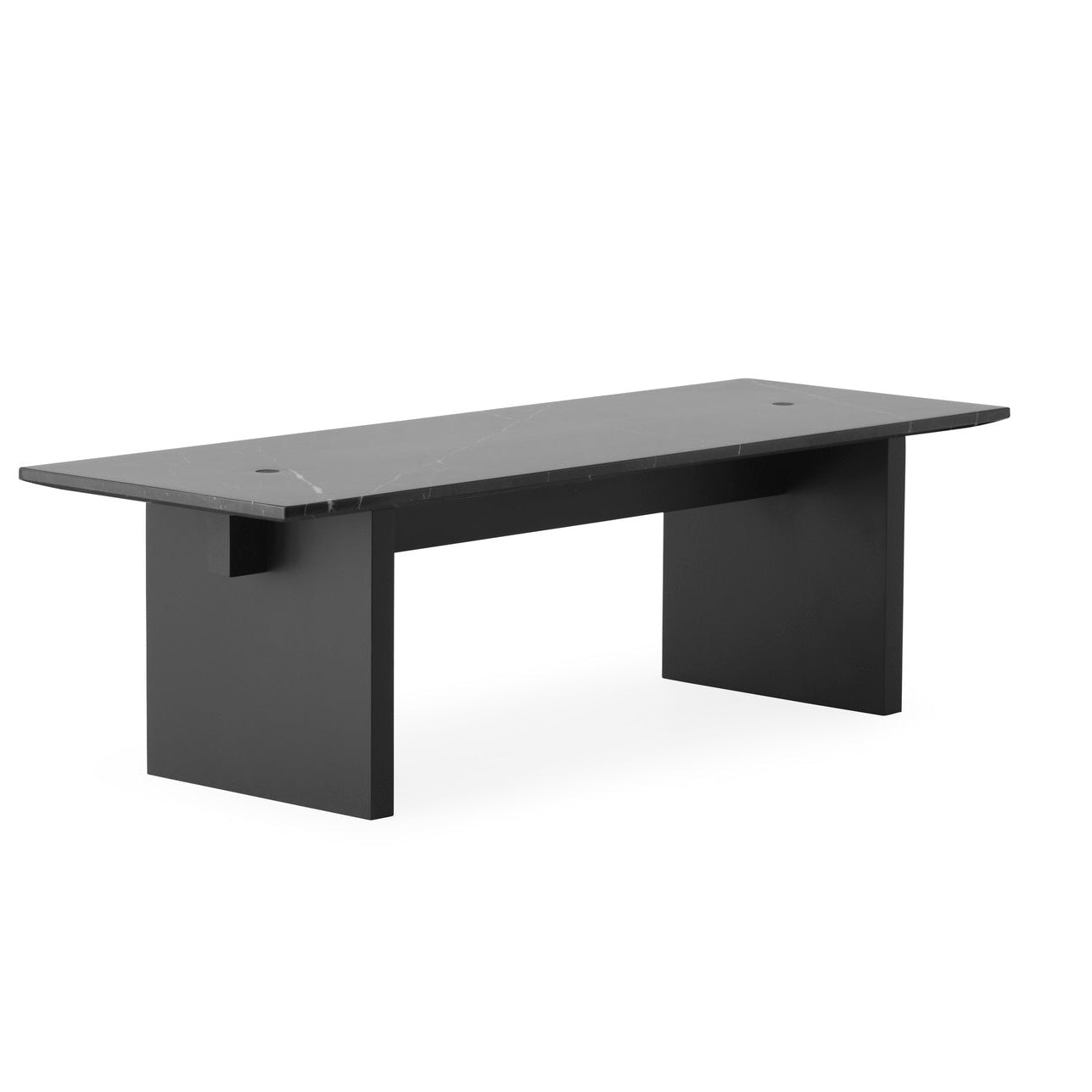 Solide schwarze Couchtisch