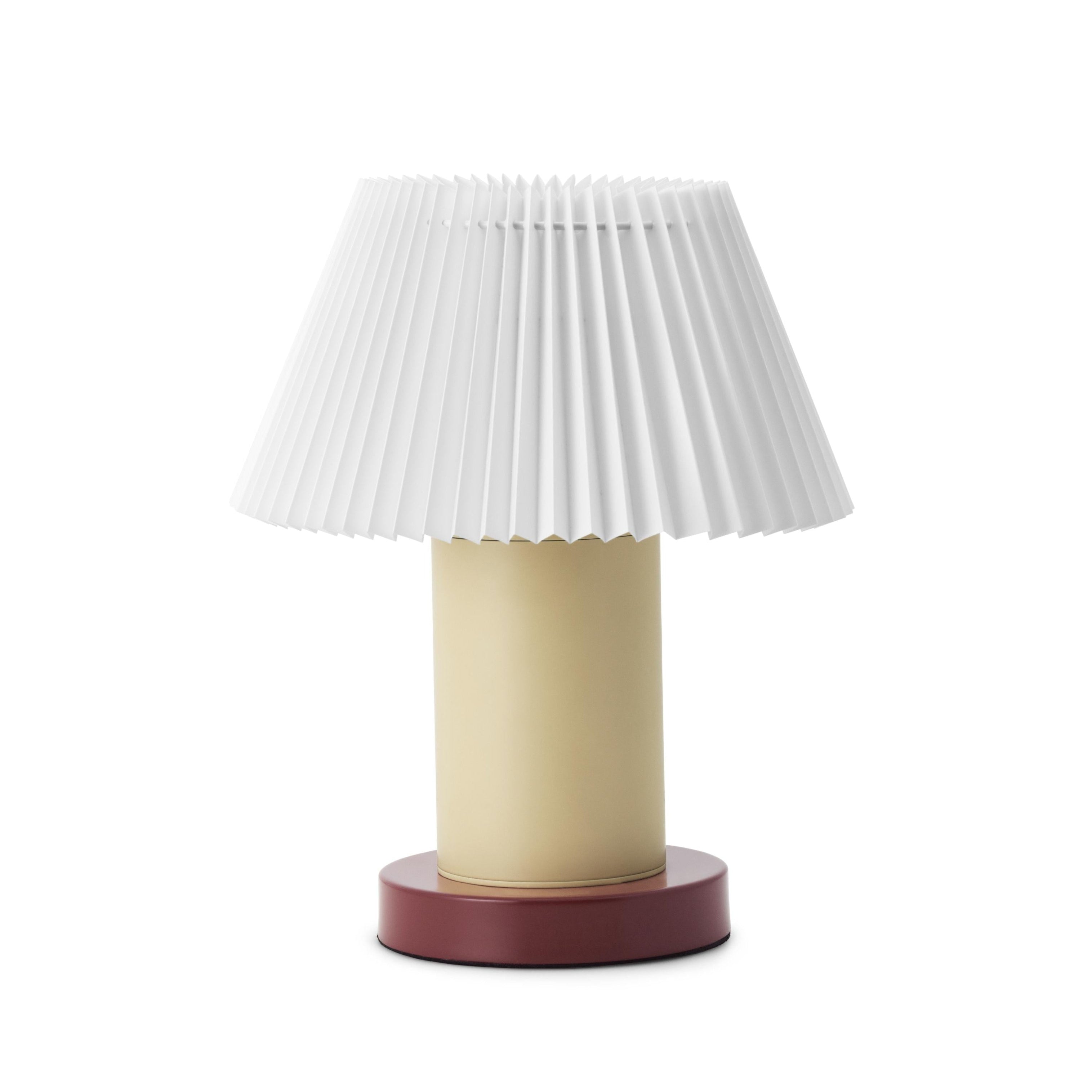 CELLU cream table lamp with a brown base