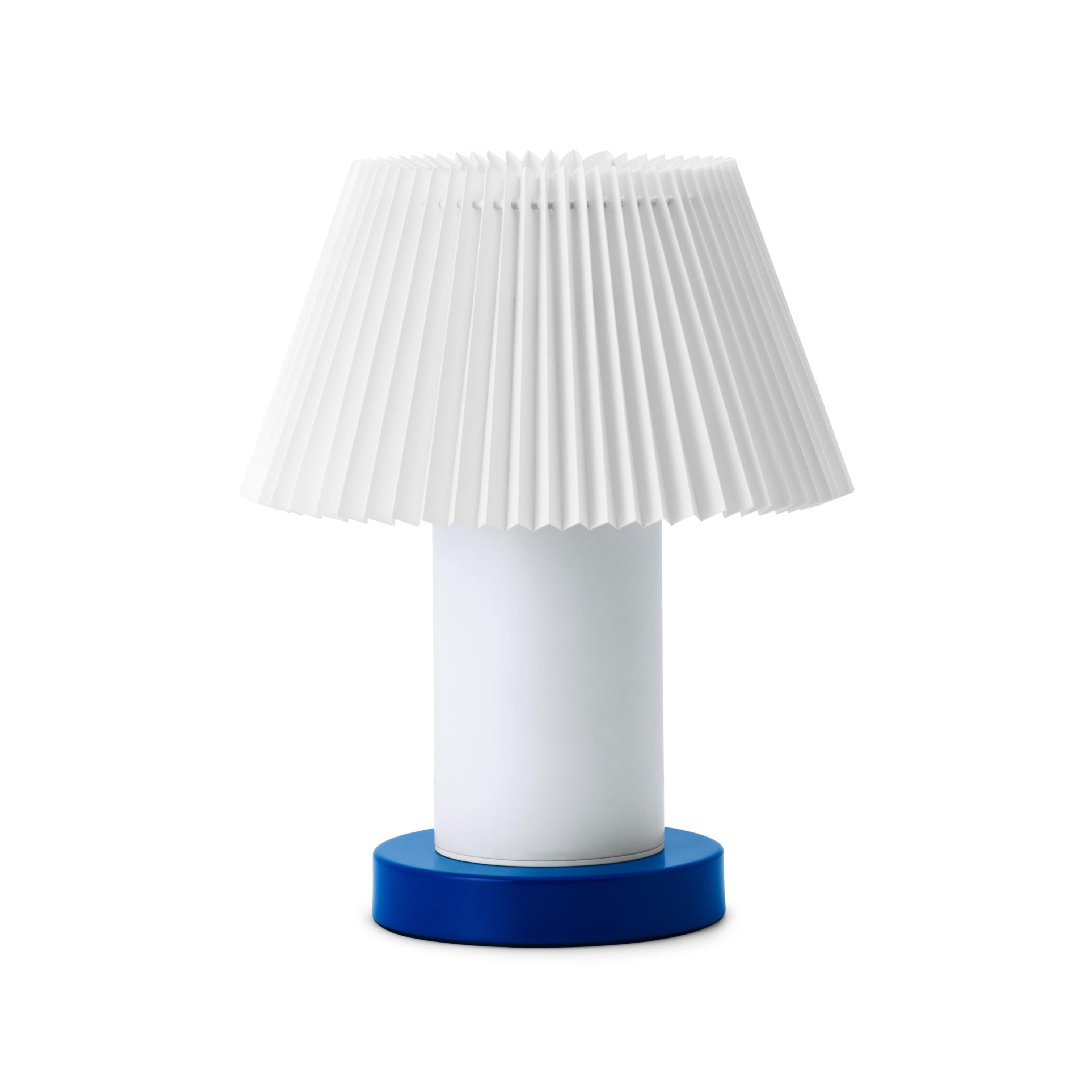 Lampa stołowa CELLU biały z niebieską podstawą