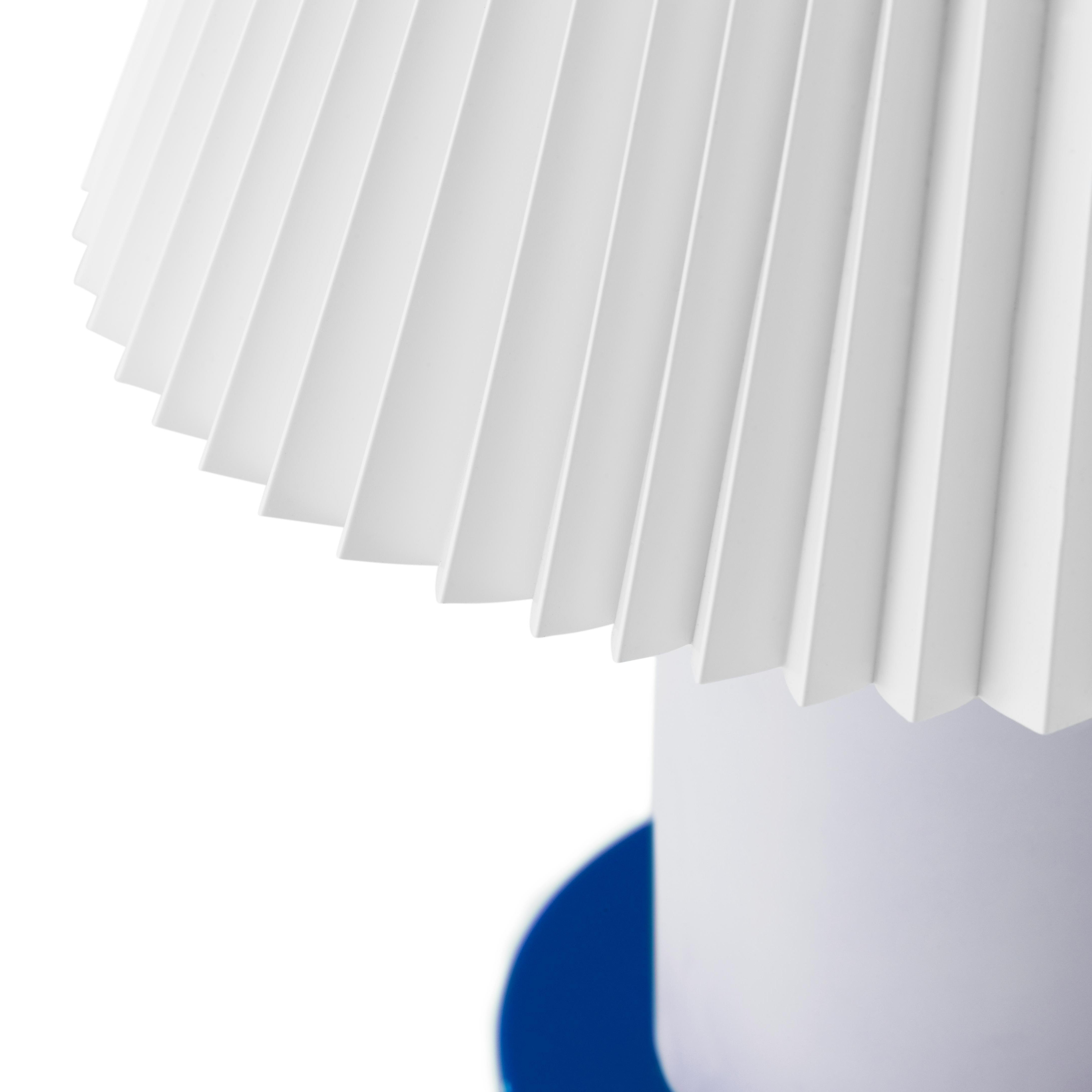 Lampa stołowa CELLU biały z niebieską podstawą