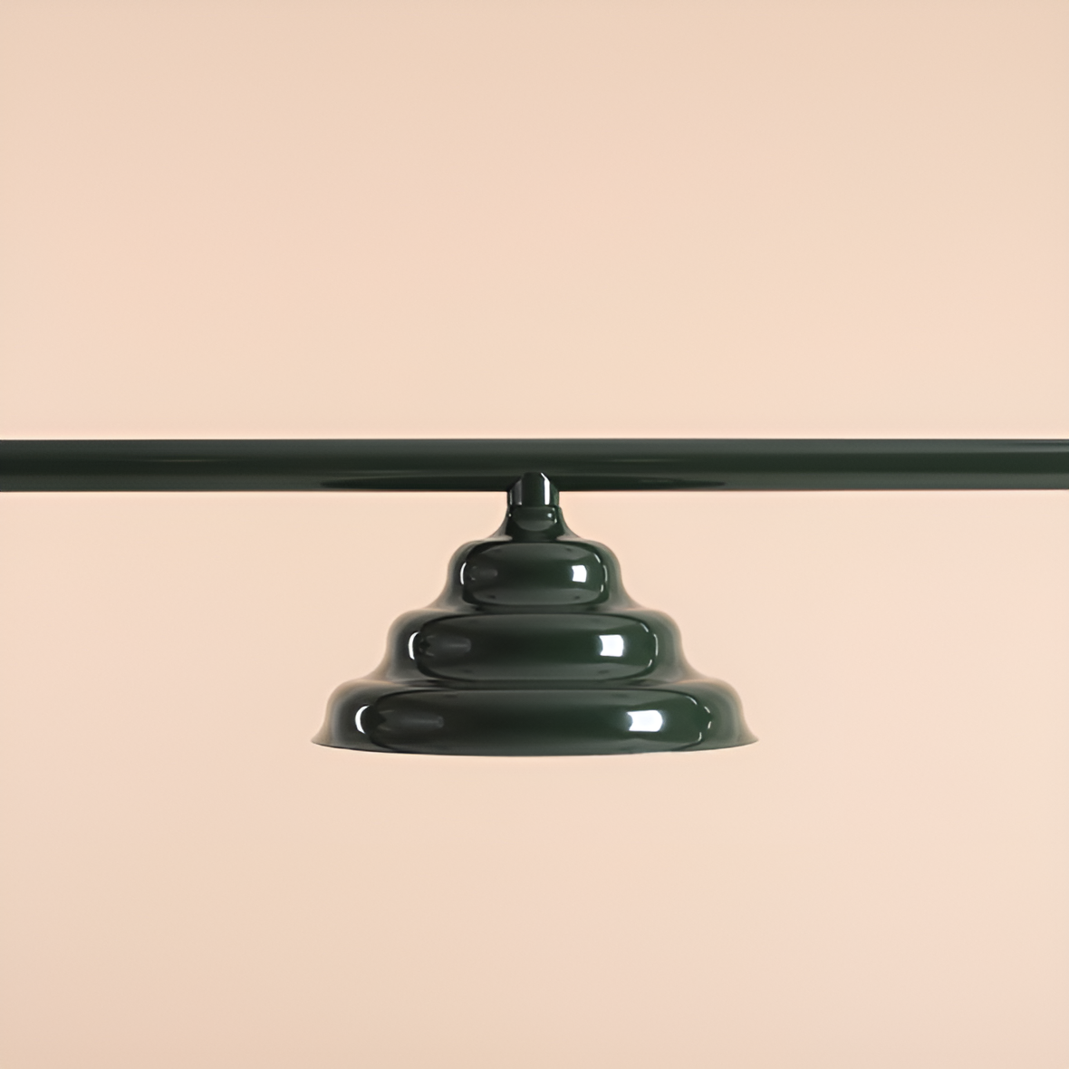 Hanging lamp wave green trio