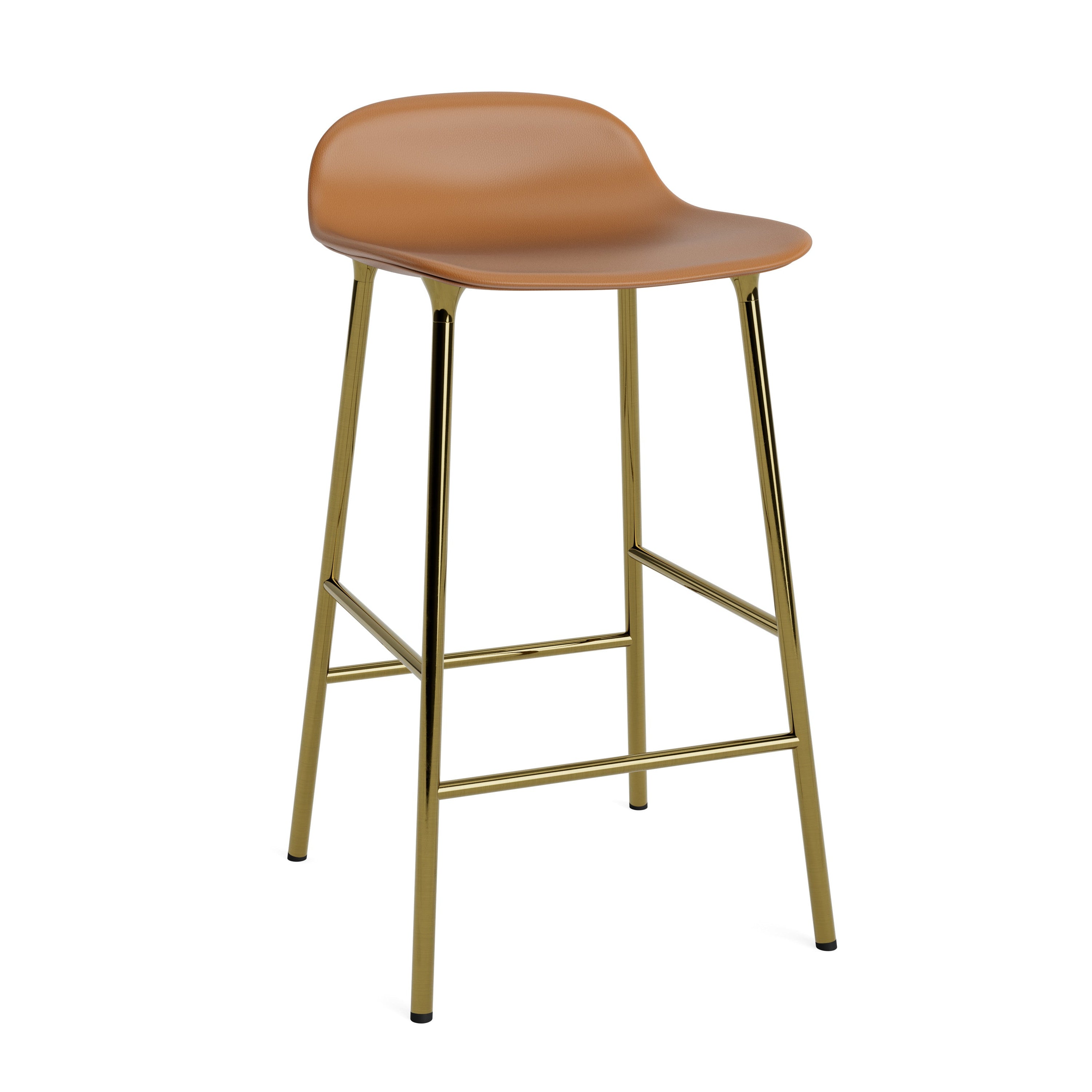 Upholstered forms with a golden base