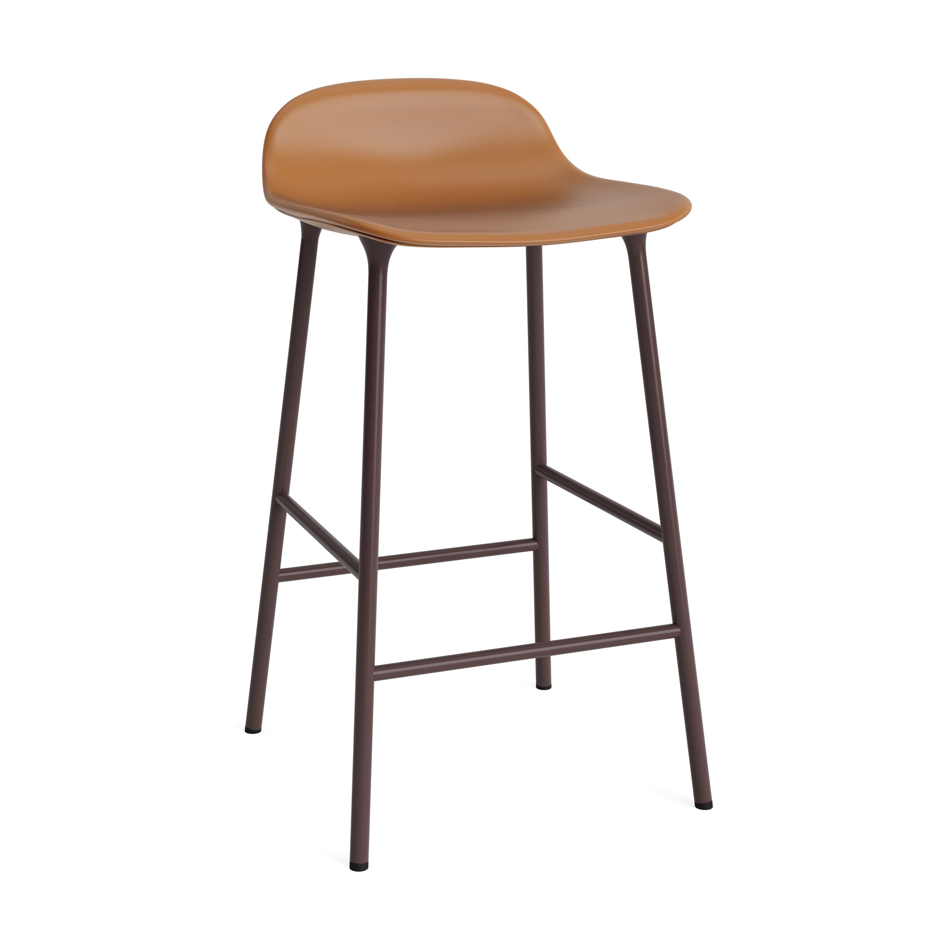 Upholstered forms with a brown base