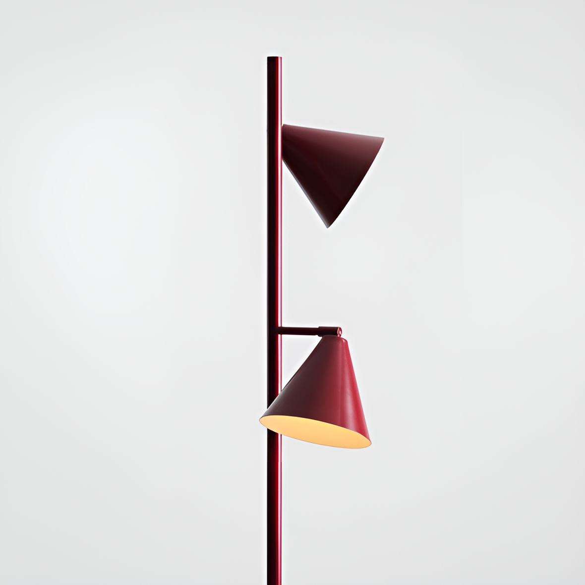 Lampa podłogowa FORM DUO czerwony