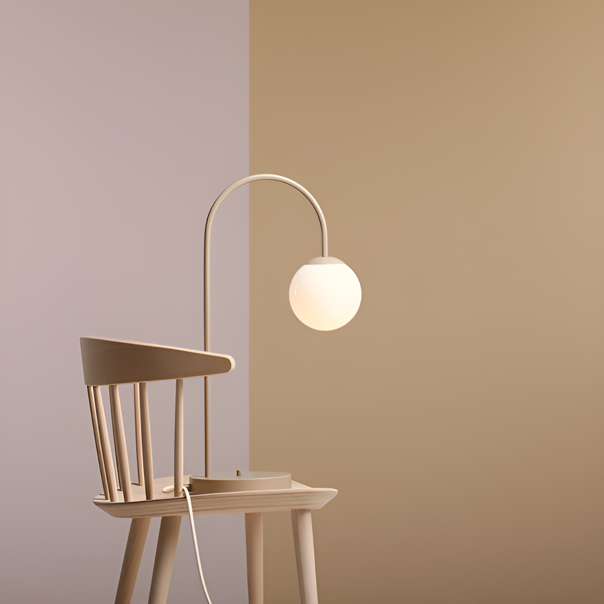 Lampa stołowa UNA beżowy