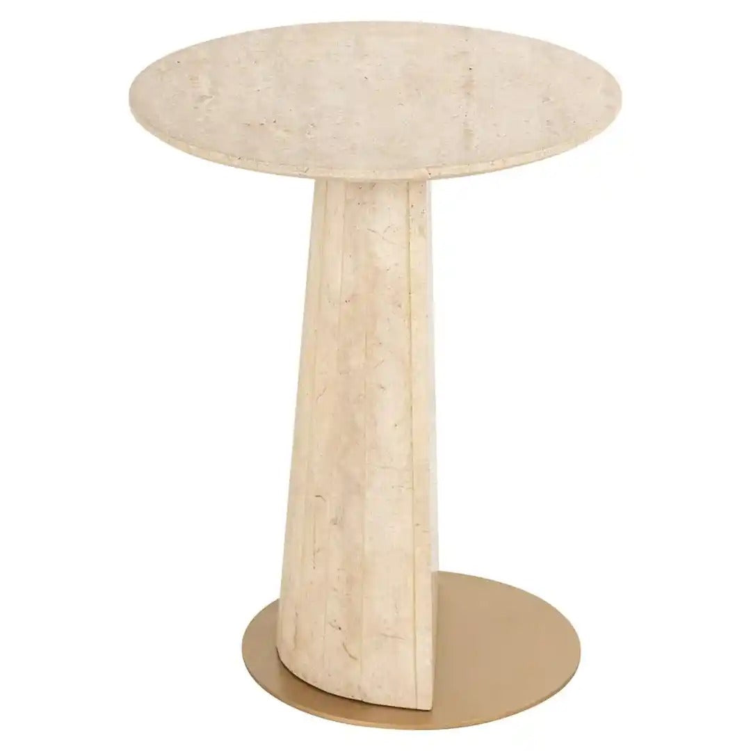 Beistelltisch KIBO beige Travertin