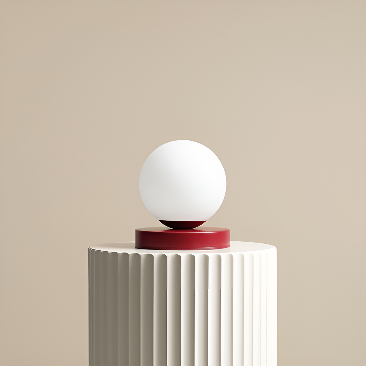 BALL Tischleuchte rot