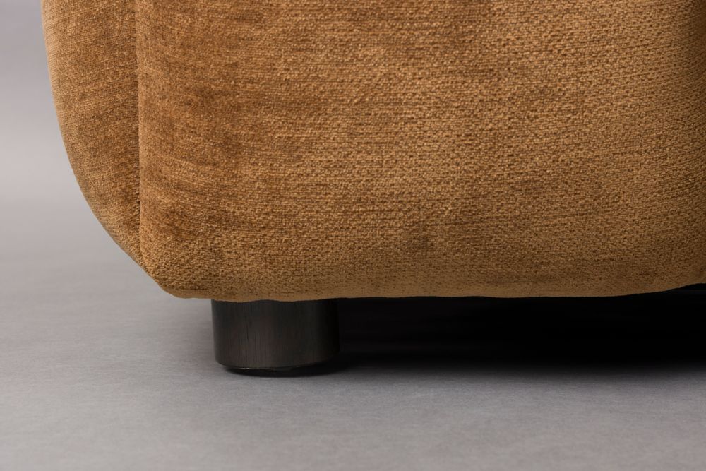 Sofa modułowa HACKMAN - element końcowy lewostronny koniakowy welur