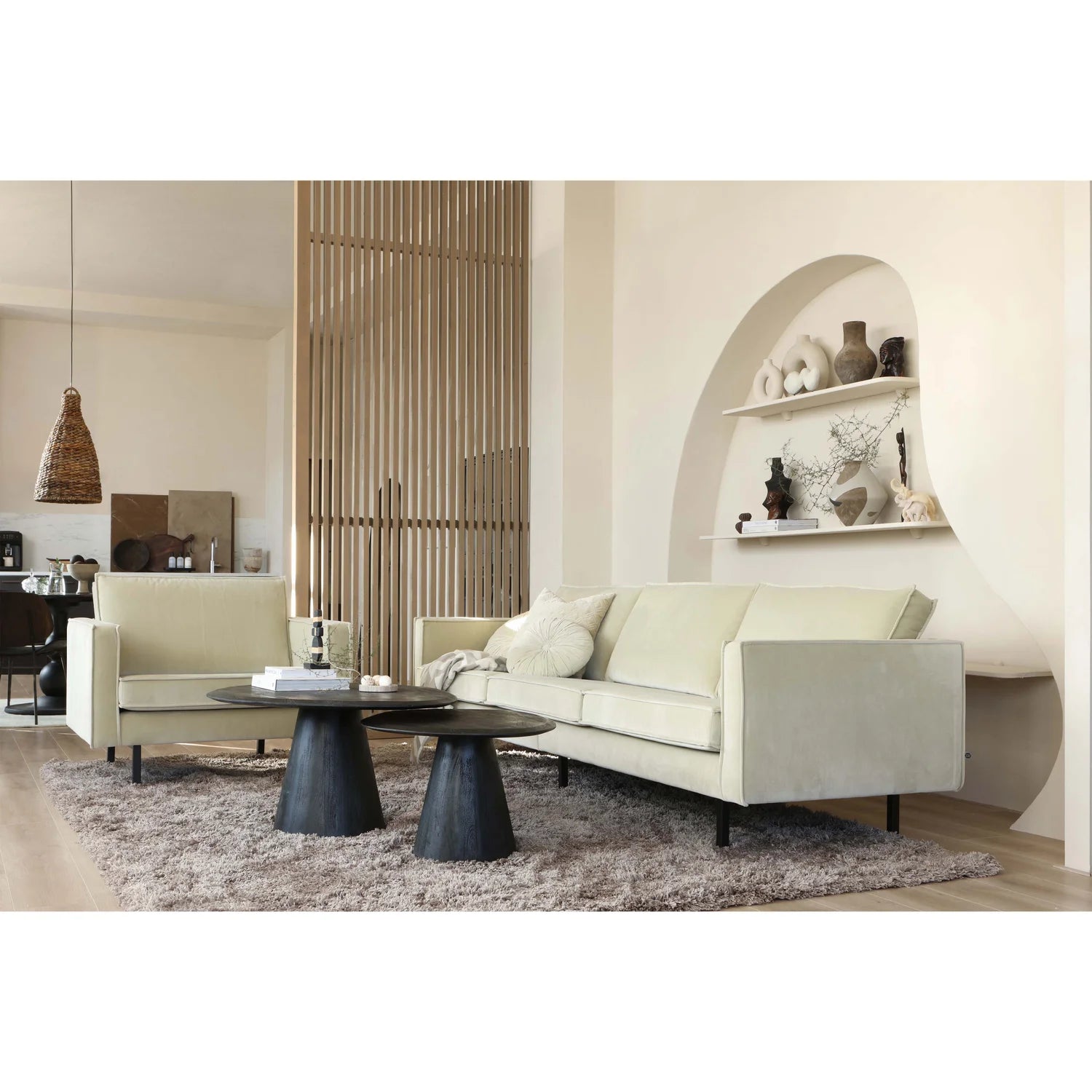 Coffee table Posture black mango wood