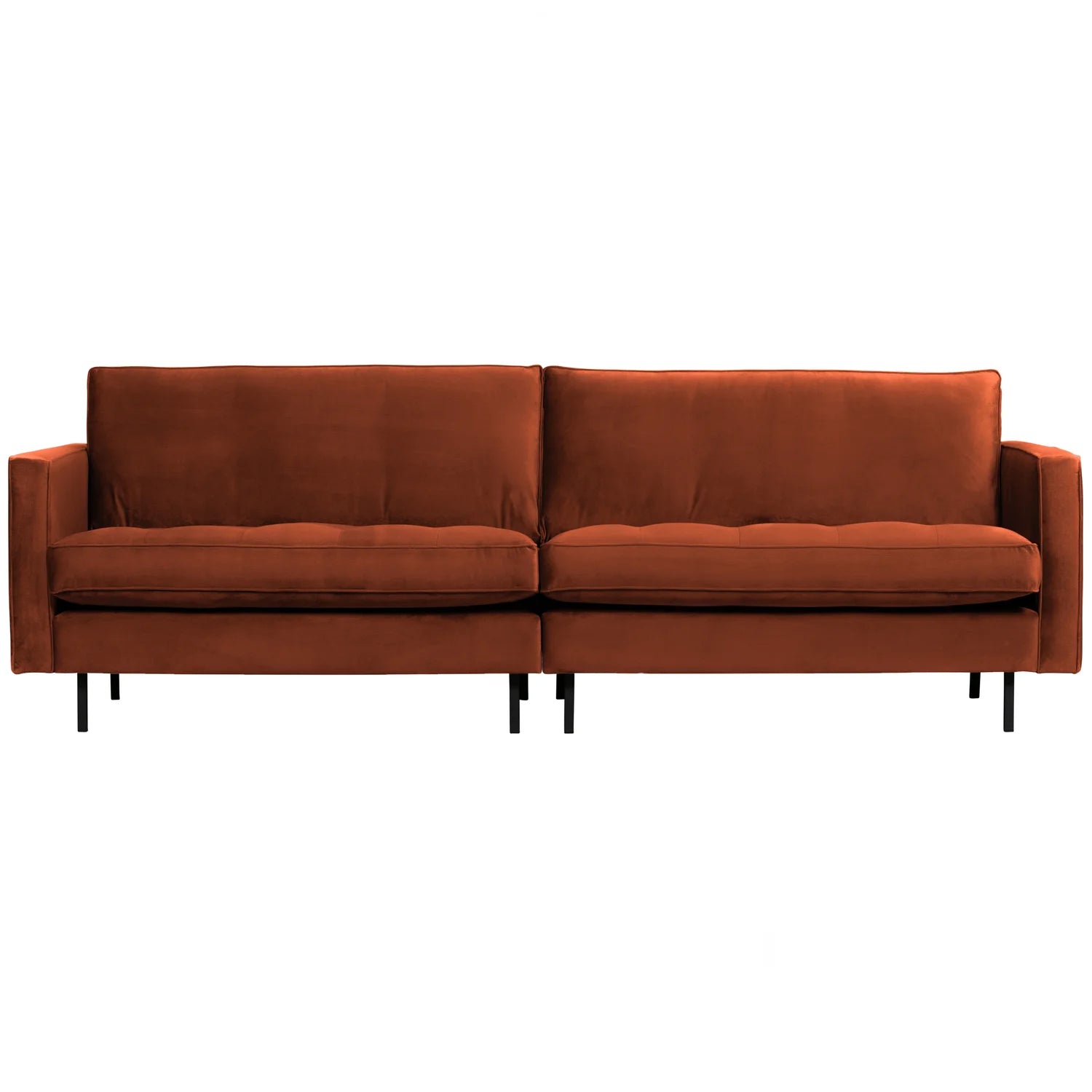 Sofa aksamitna 3-osobowa RODEO CLASSIC rdzawy