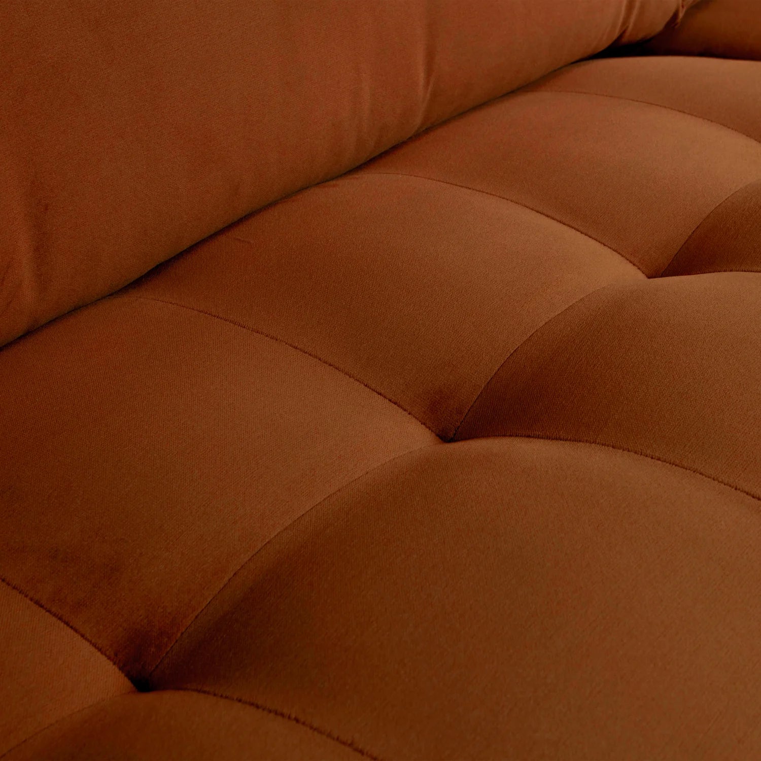 Sofa aksamitna 2,5-osobowa RODEO CLASSIC rdzawy