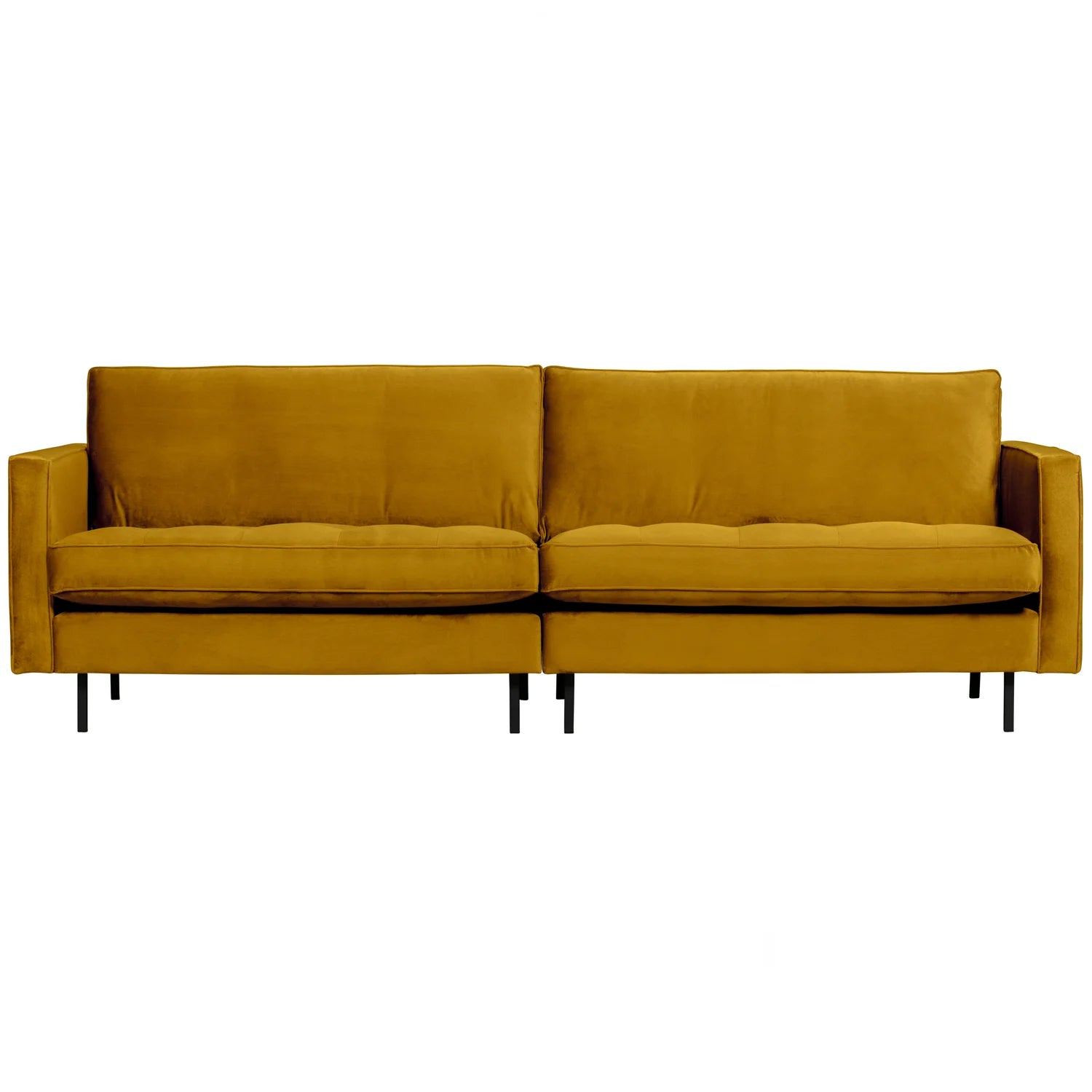 Sofa aksamitna 3-osobowa RODEO CLASSIC musztardowy