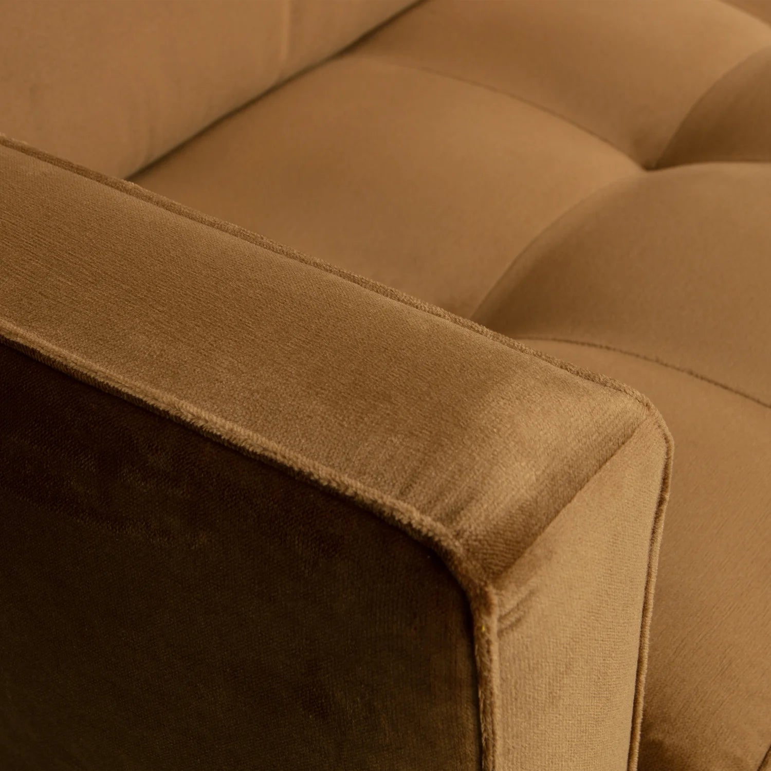Sofa aksamitna 2,5-osobowa RODEO CLASSIC miodowy