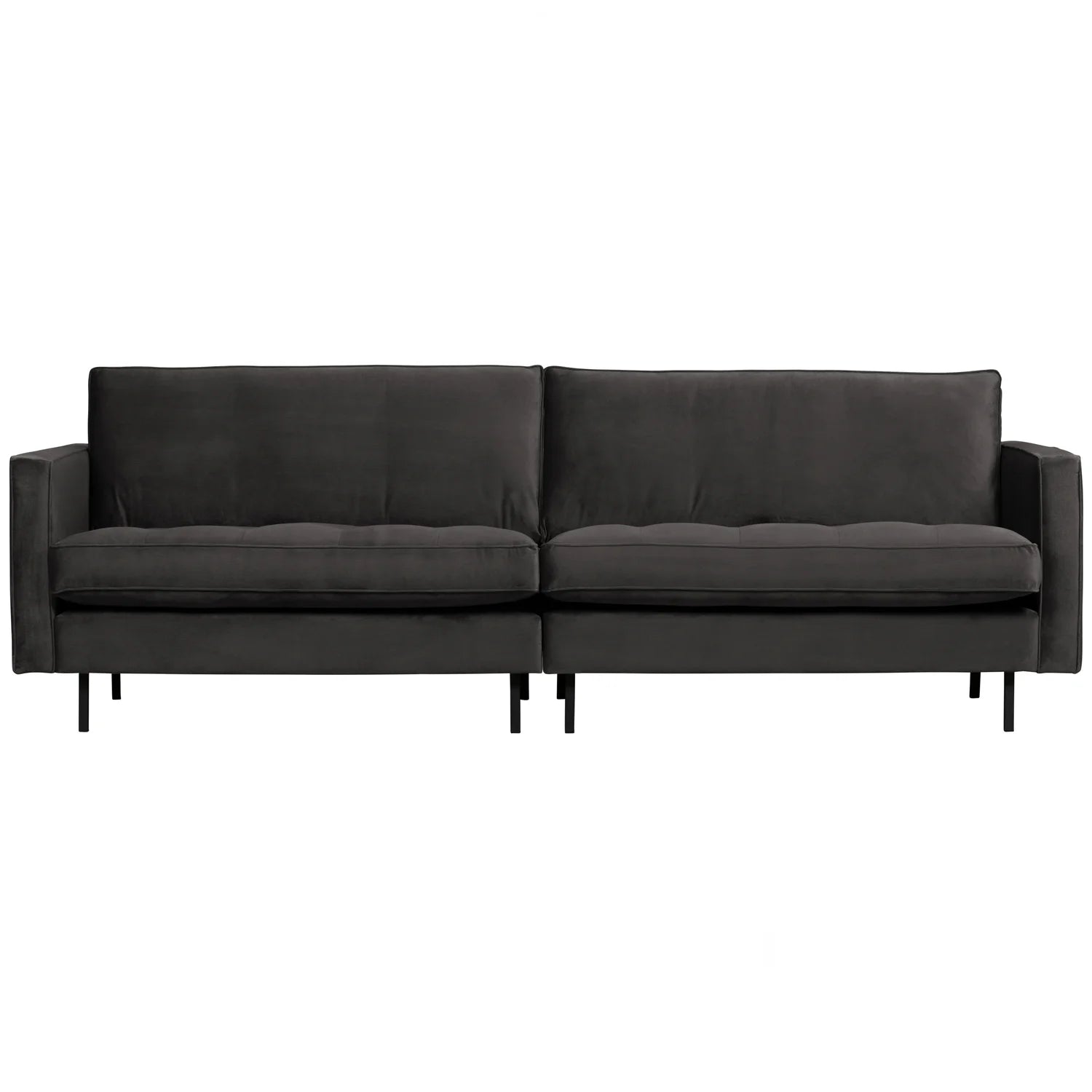 Sofa aksamitna 3-osobowa RODEO CLASSIC antracytowy