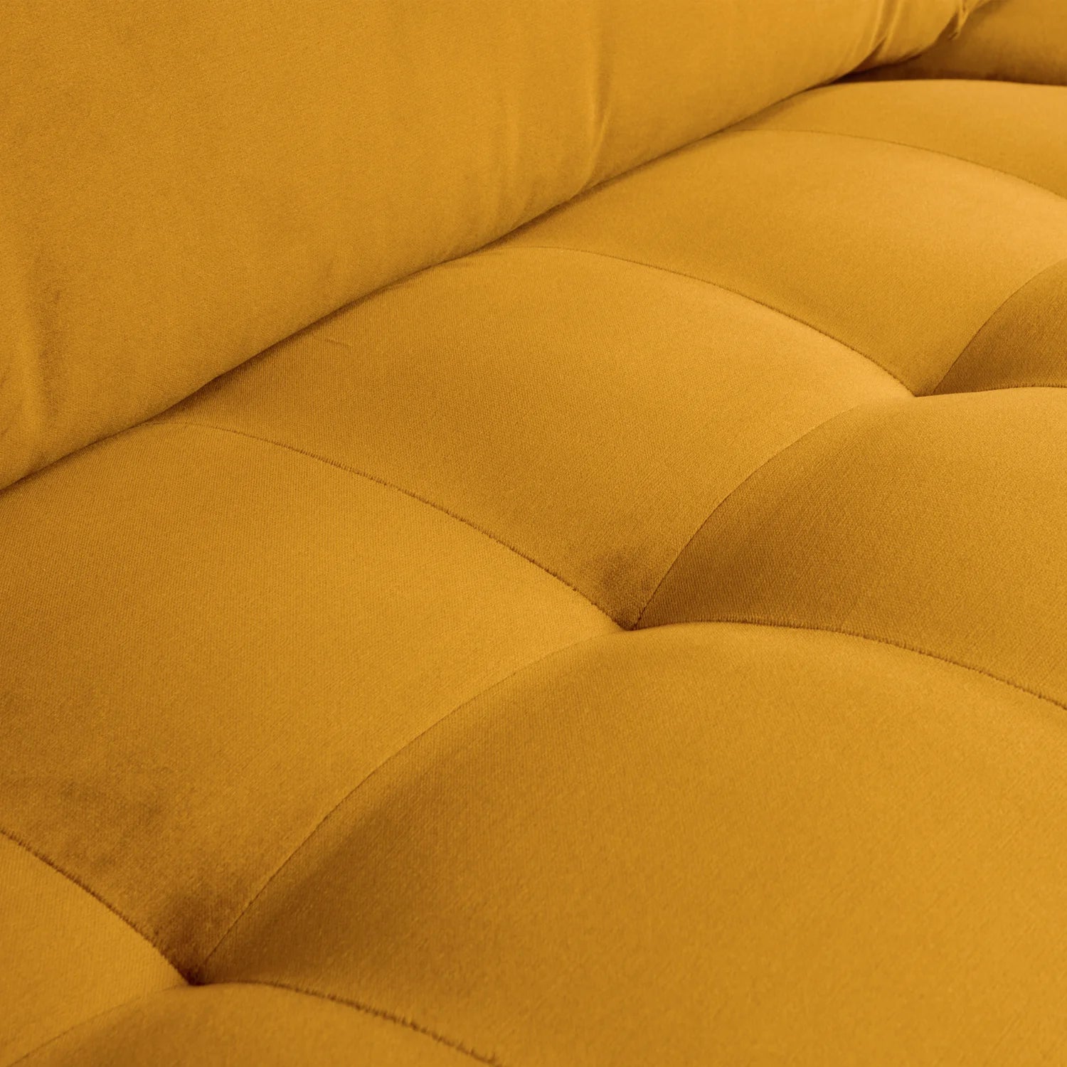 Sofa aksamitna 3-osobowa RODEO CLASSIC musztardowy