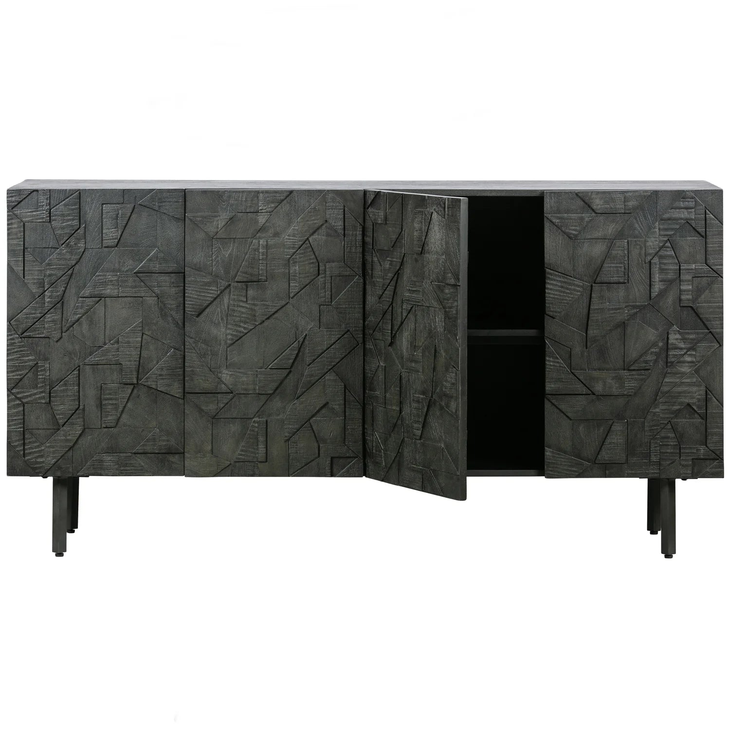Komoda COUNTER czarne drewno mango