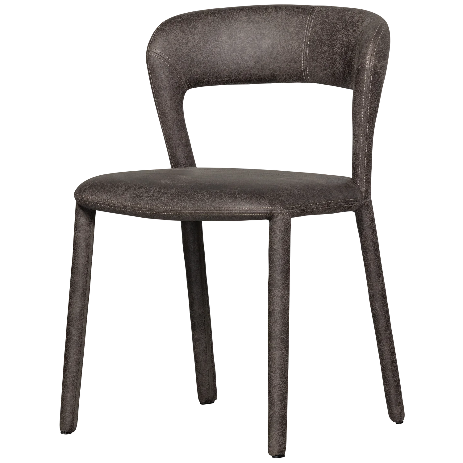 NOBLE Chair Dark Brown Eco-Leather