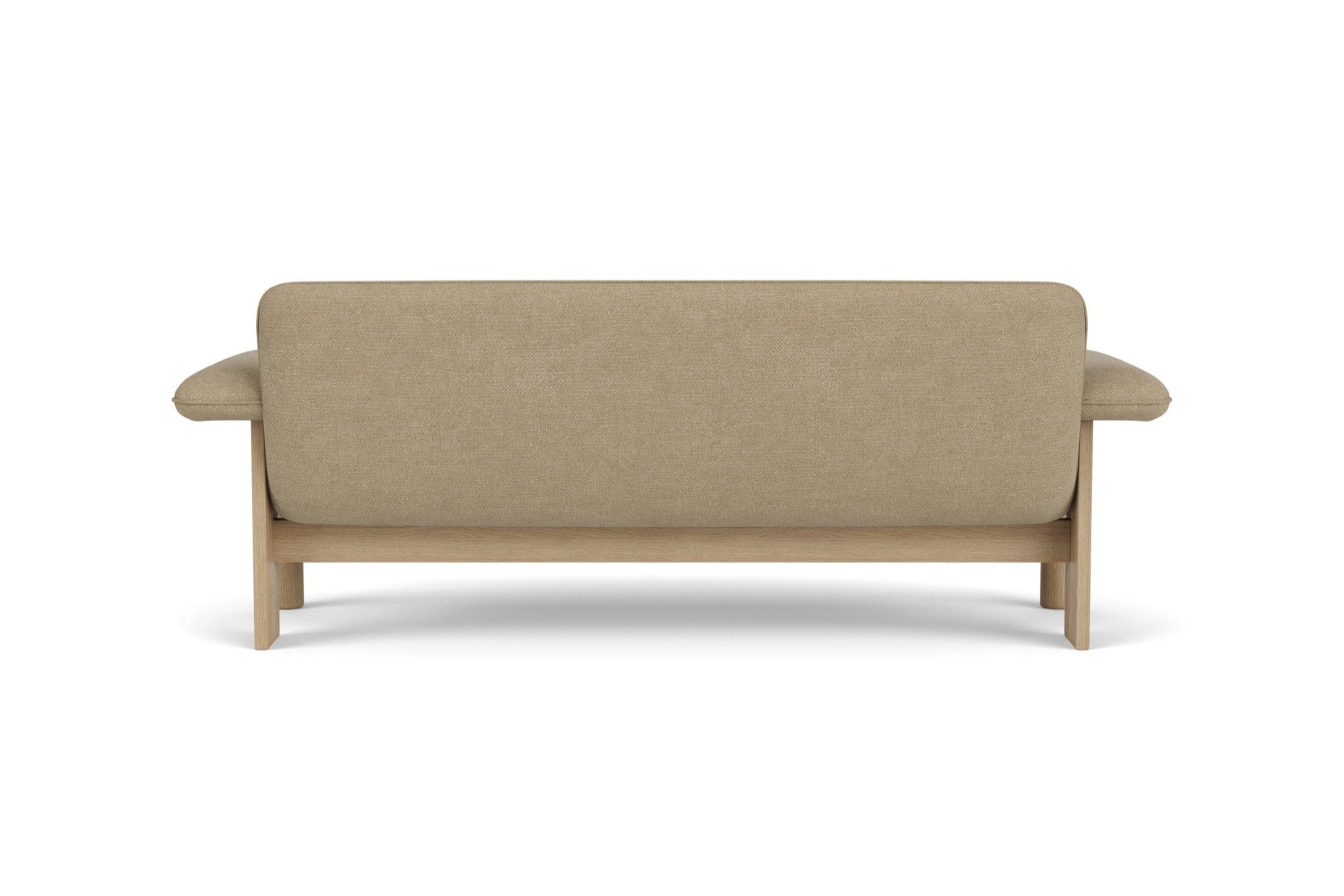 Sofa BRASILIA beżowy z dębową podstawą