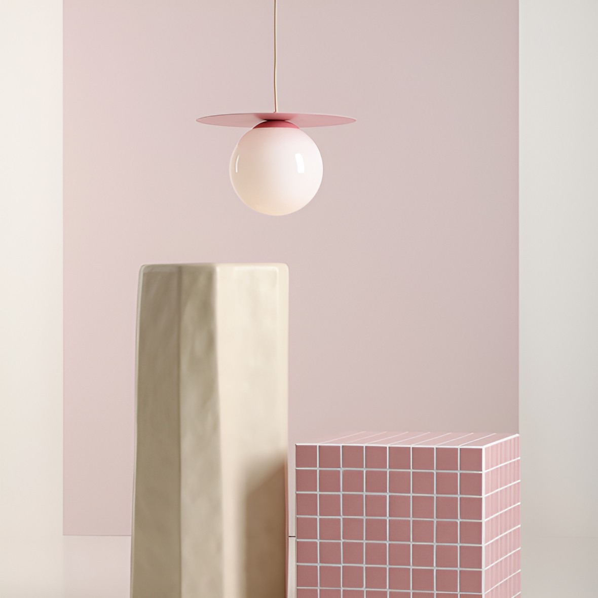 Lampa wisząca LOOP różowy
