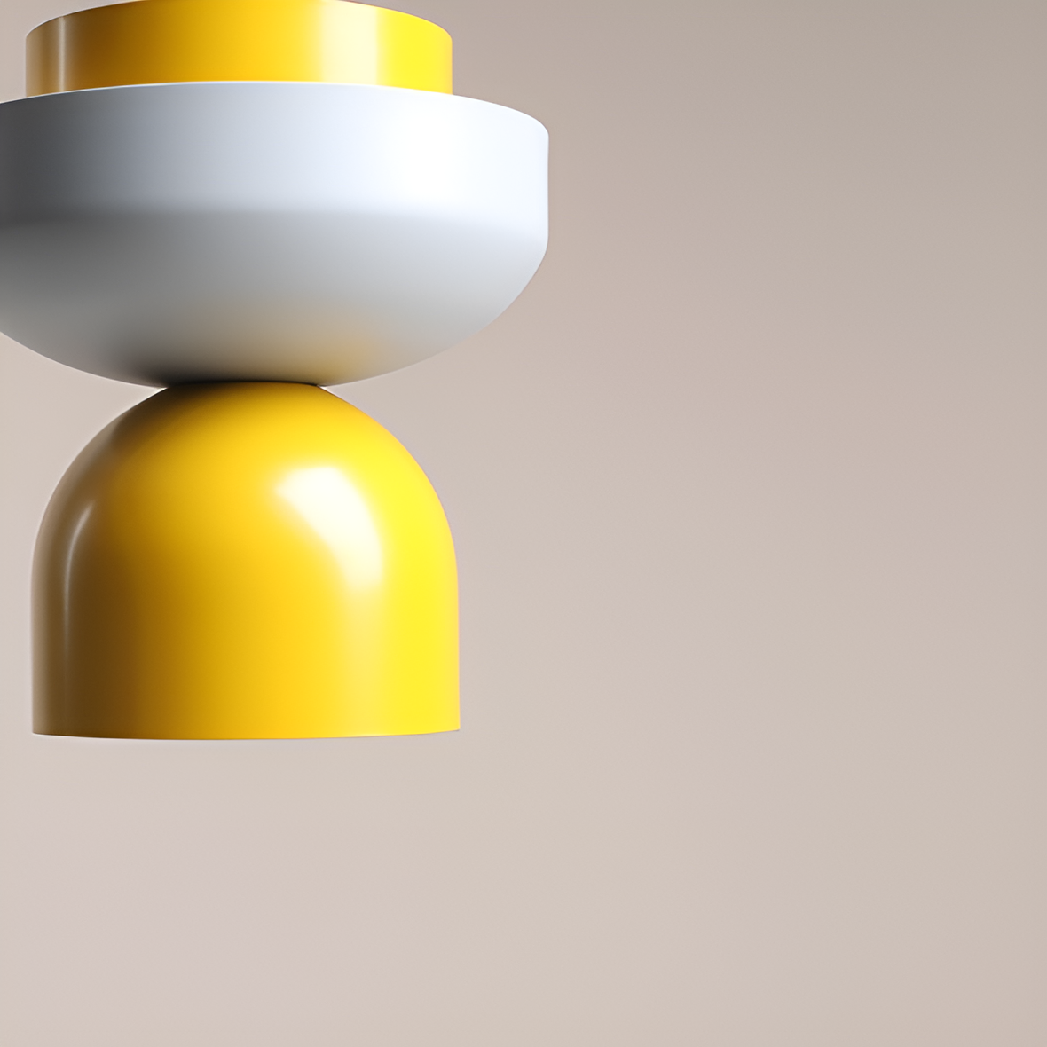 Lampa wisząca ULIA żółty z szarym