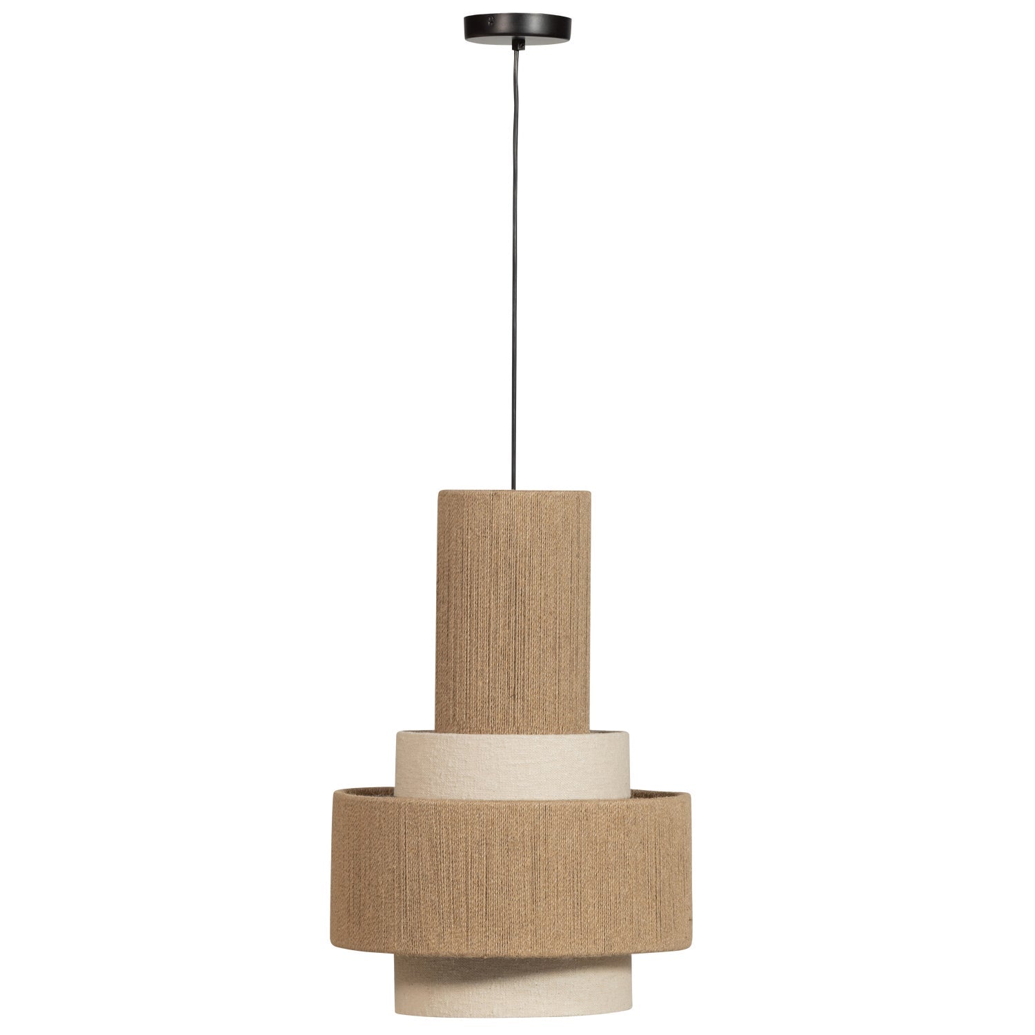 Lampa wisząca PELLE beżowy sznur