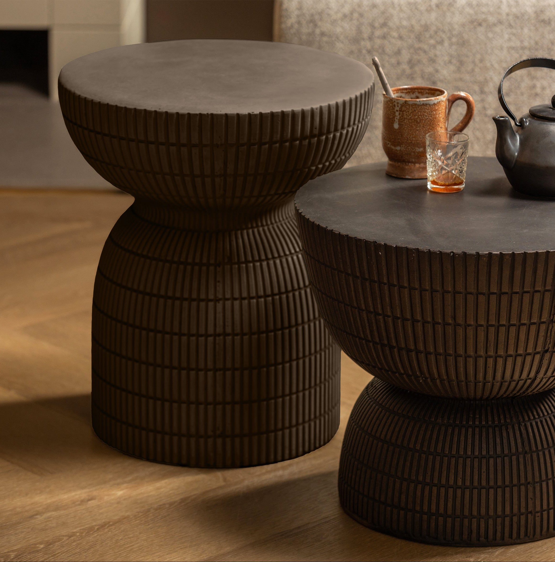 Samson side table dark brown