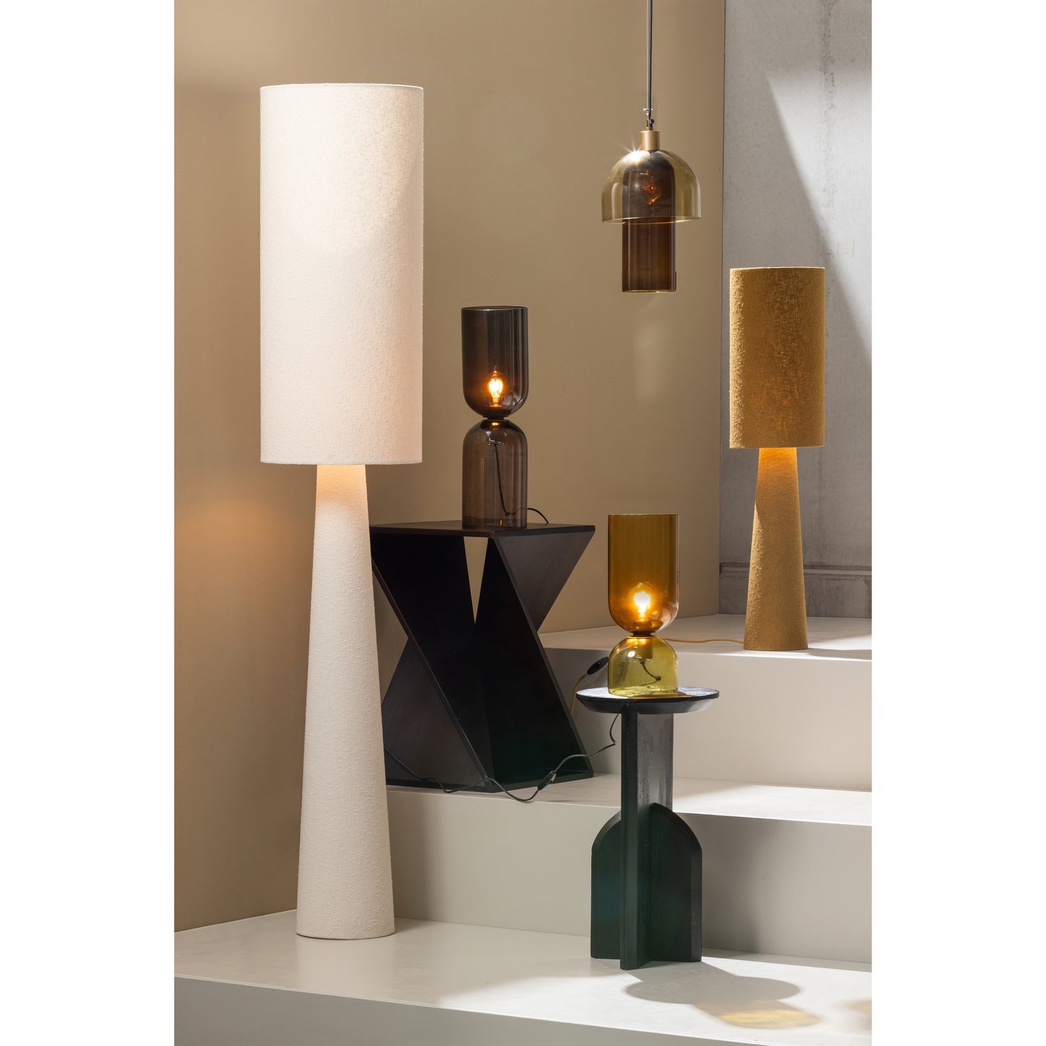 Stehlampe LOFT creme
