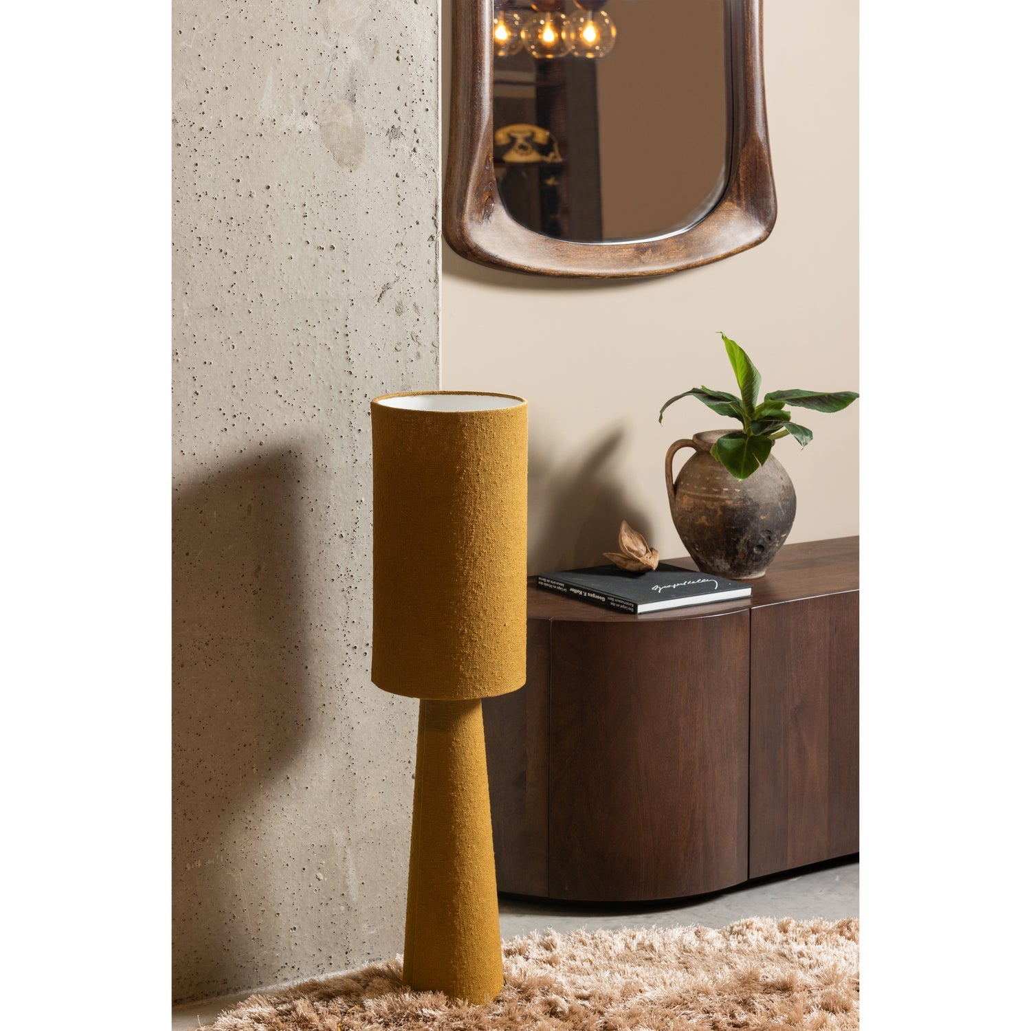 Lampa stołowa LOFT musztardowy