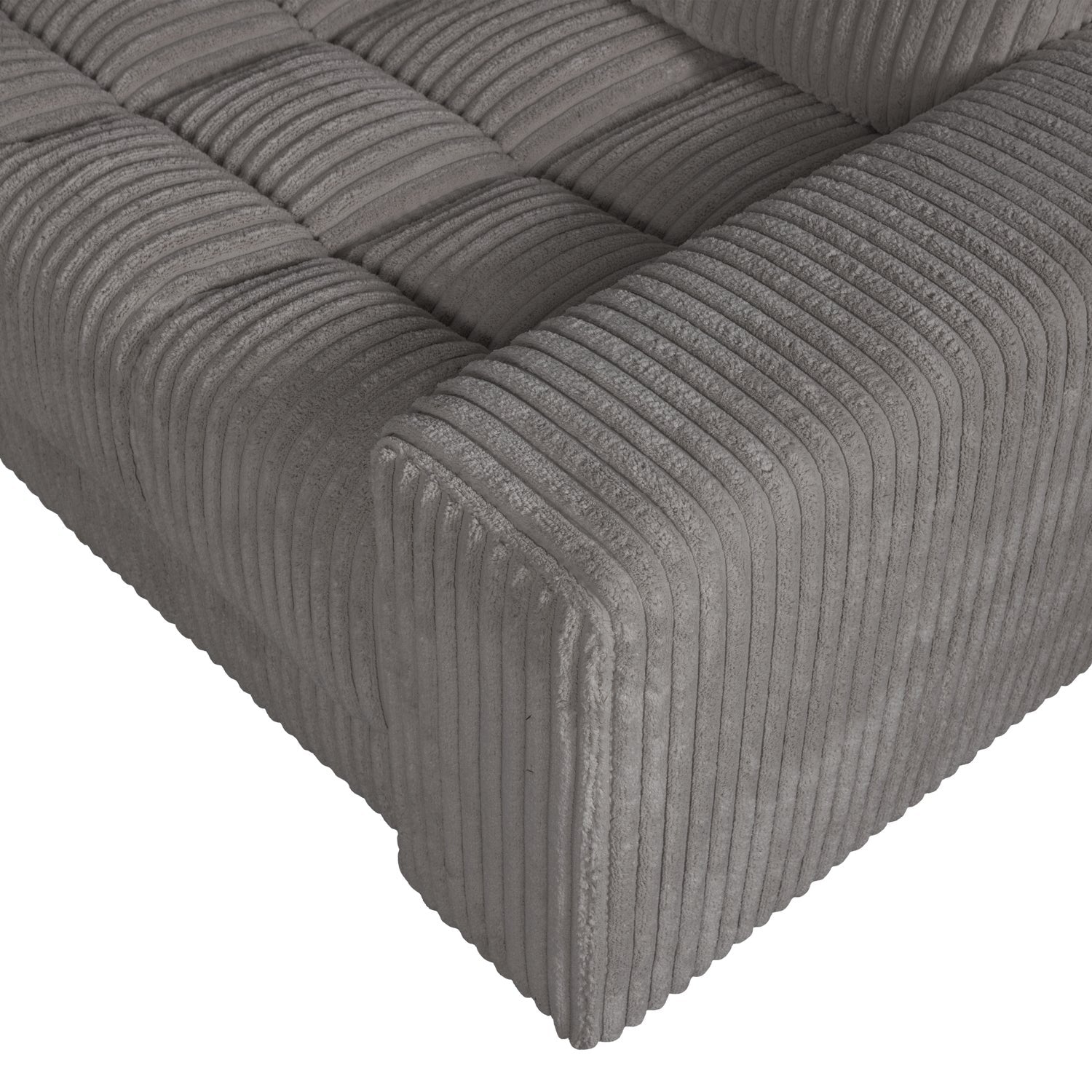 Right-facing corner sofa SECOND DATE gray corduroy