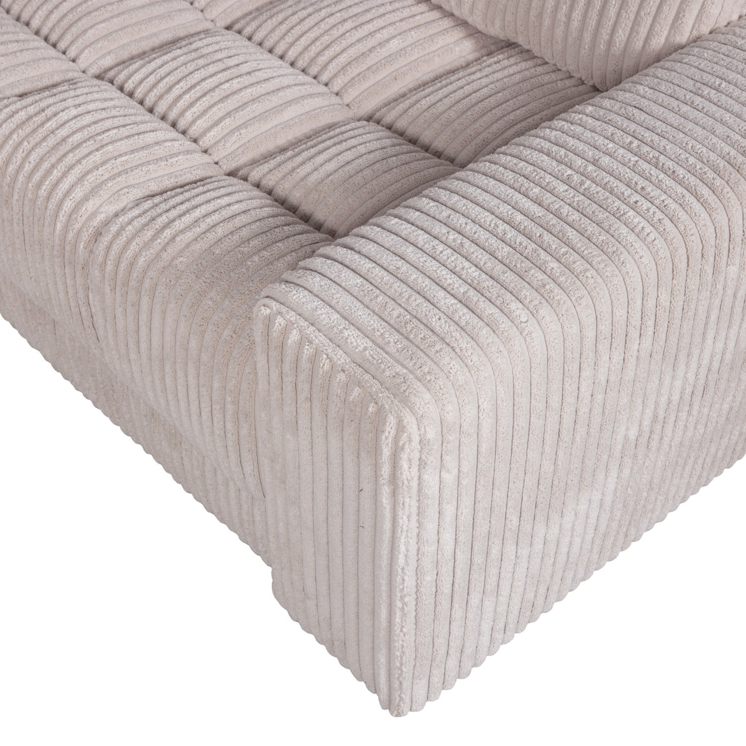 Sofa narożna prawostronna SECOND DATE kremowy sztruks