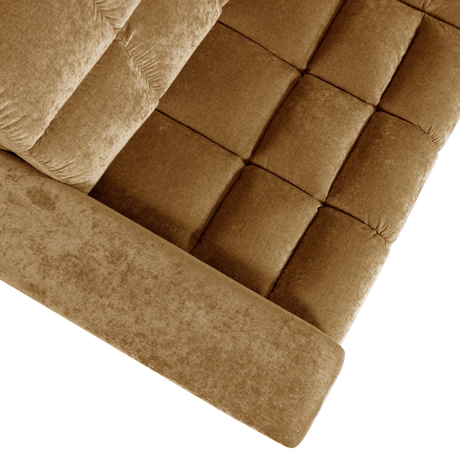 Right-facing corner sofa SECOND DATE honey