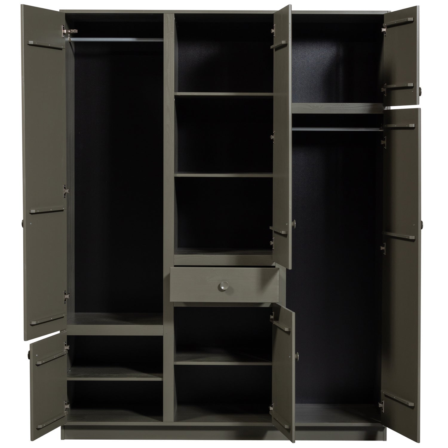 3-Türer-Kleiderschrank Alfie dunkelgrüne Kiefer